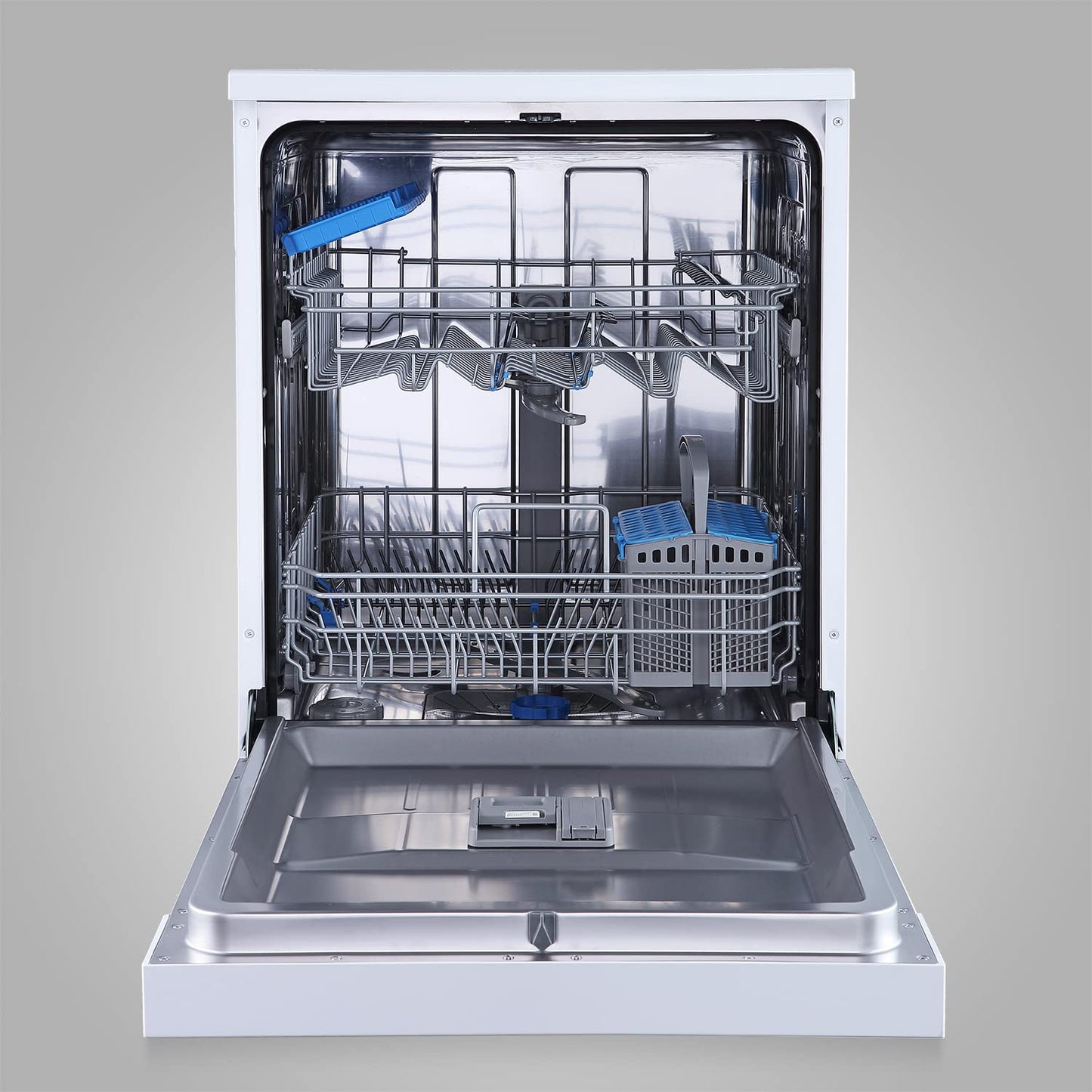 Midea SU 5.35X14CS Dishwasher Base, 14 MGD, Dishwasher 60 cm, Home Connect, Hygiene Care+, Machine Care +, Extra Drying, Half Load, 44 db, Start Delay, Stainless Steel
