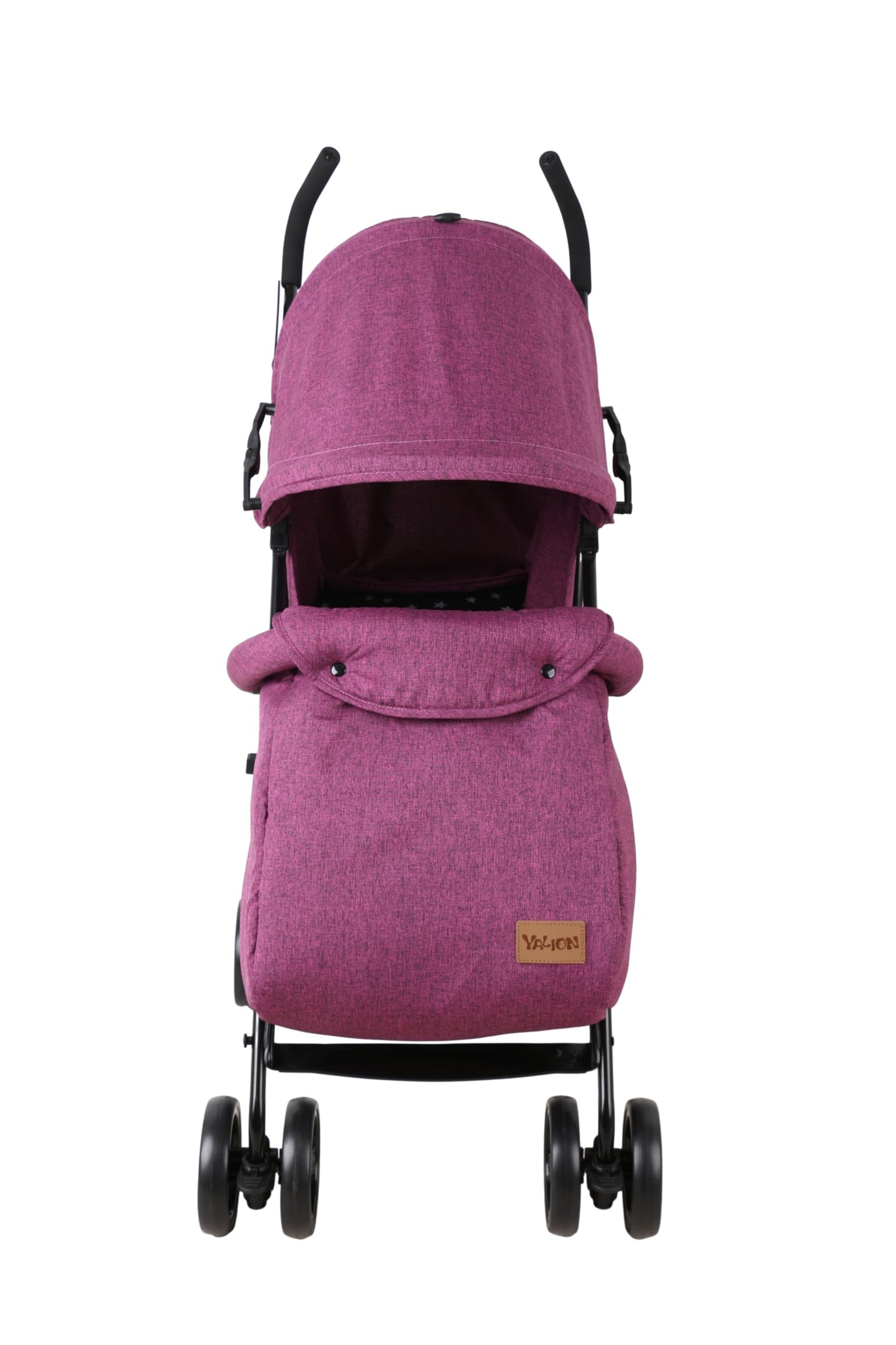 YALION Pushchair Buggy Travel Buggy Small Foldable 5 Reclining Positions Leg Warmer Shopping Basket Sun Canopy 360° Wheels Children's Buggy up to 15 kg Beige