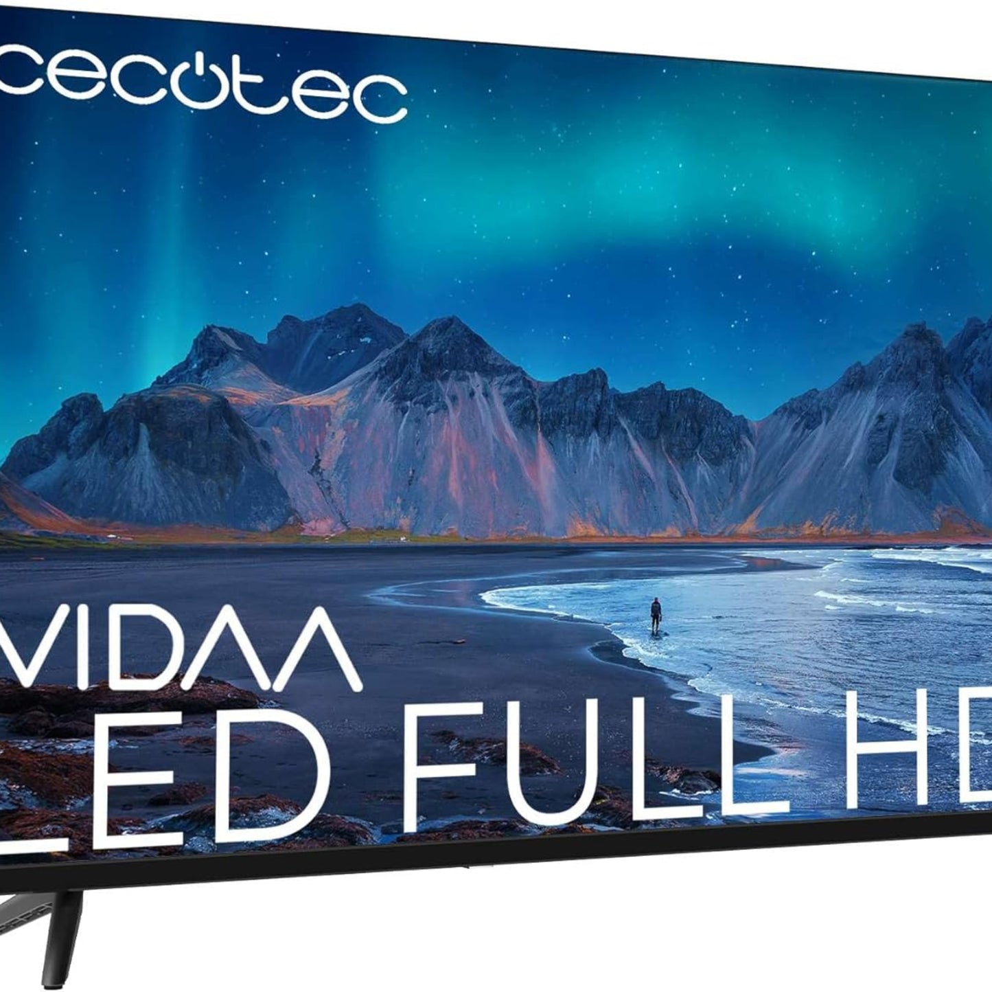 Cecotec Smart TV - LED-Fernseher mit 40 Zoll, Full HD-Auflösung - A5 Serie ALF50040. VIDAA Smart TV, Dolby Audio, integriertes WLAN, 3 HDMI und 2 USB, 16W Lautsprecher