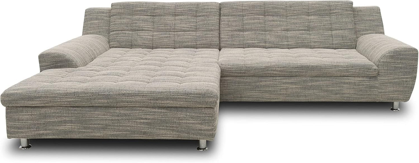 Domo Collection Morton Corner Sofa L-Shaped with Sleep Function