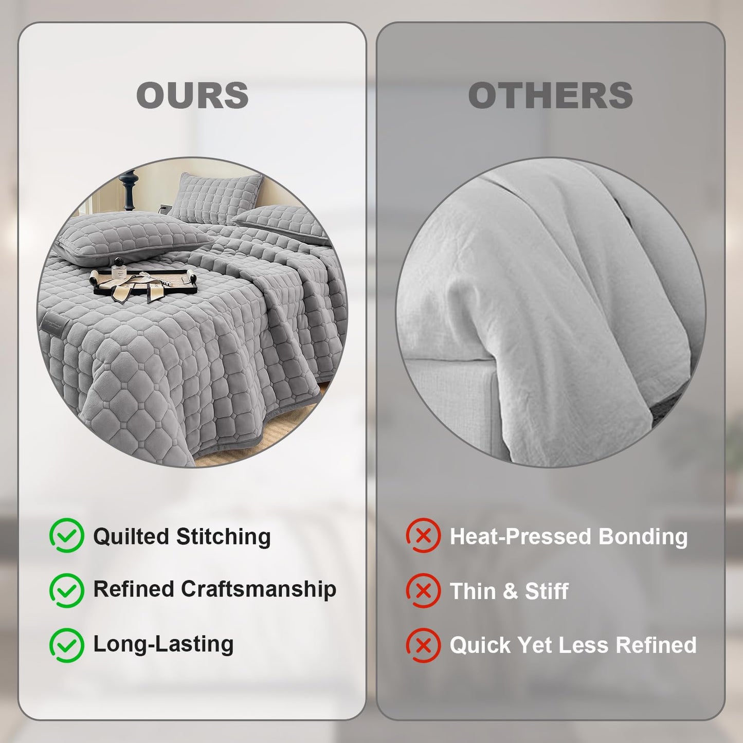 SHANNA Extra Large Duvet: Milk Velvet Soft Double Sided Duvet Ideal as Bedspread 230 x 250 cm with 2 Matching Pillowcases 50 x 70 cm (Beige)