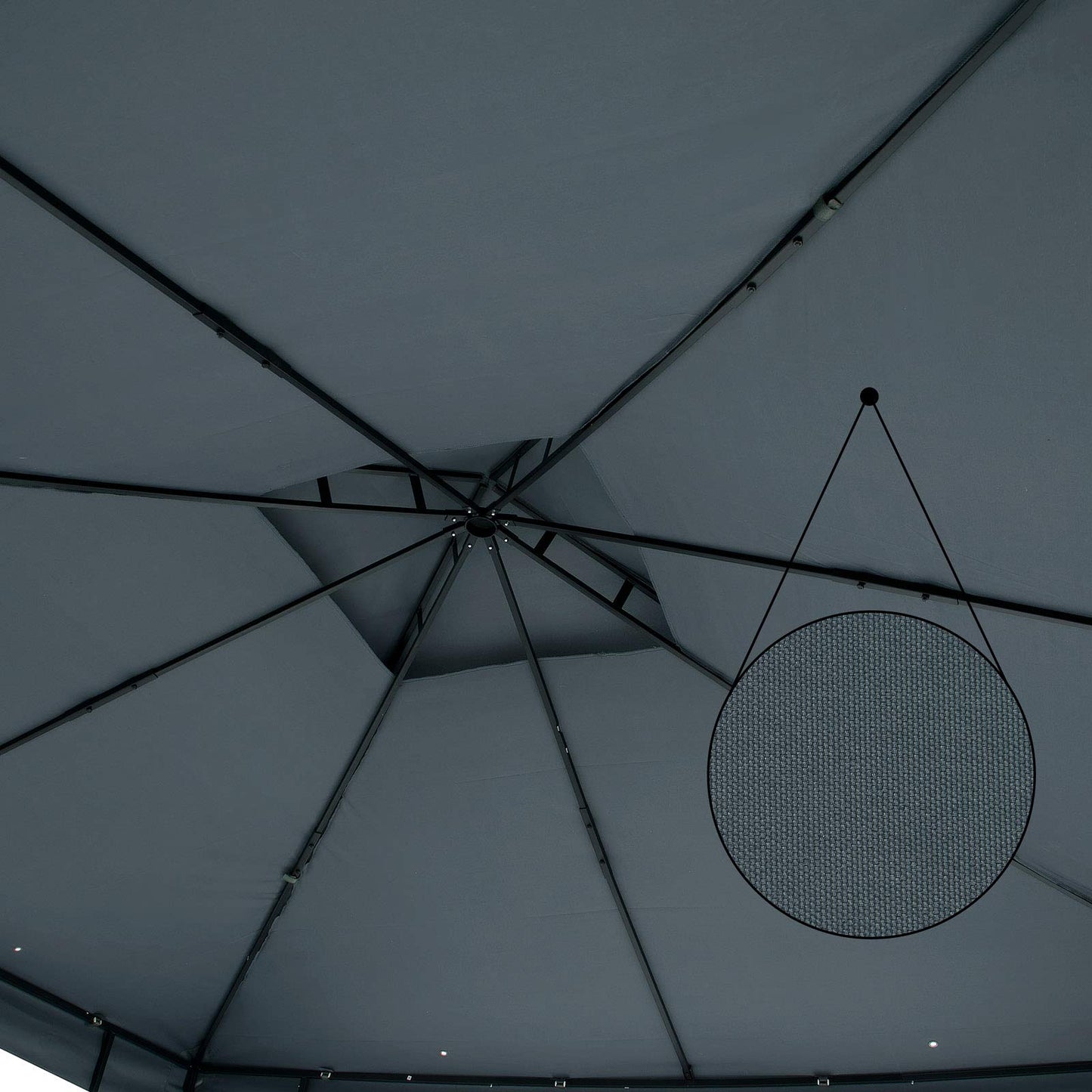 Casaria Lorca Gazebo Garden Tent 3 x 3 m Metal Water-Repellent Luxury