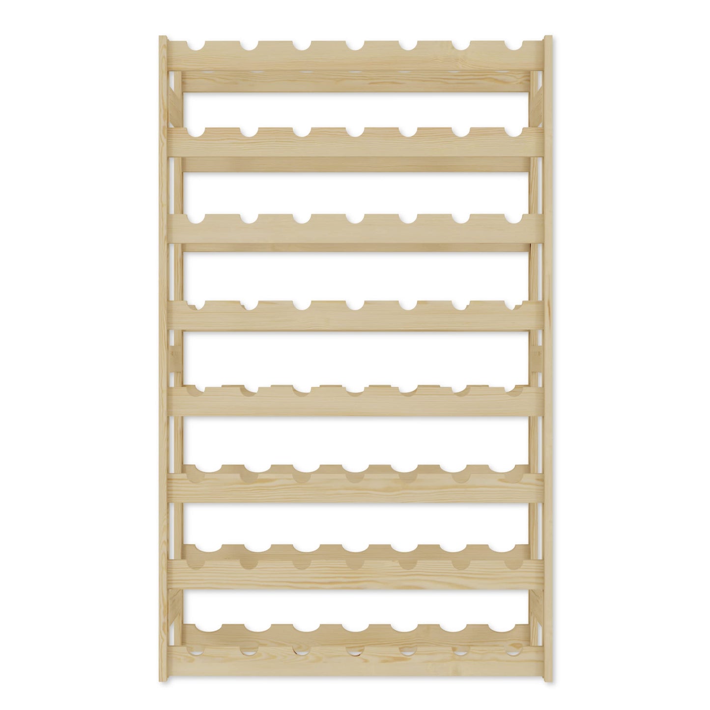 Lenmar, Wooden Wine Rack for Bottles, Natural, RW-1, Wine, Bottle Rack, Cellar Rack, Shelves, Bottle Holder (Natural, RW-1-42, 102 x 63 x 25, Brown, Holds 42 Bottles)