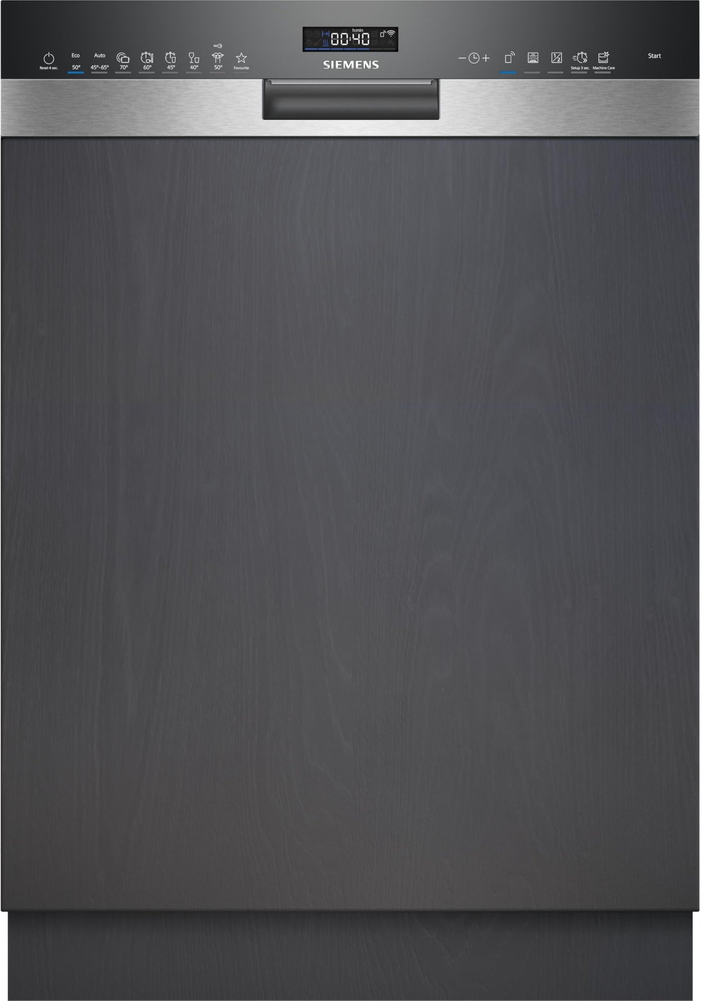 Siemens SN53ES06VE, iQ300 Smarter Geschirrspüler, Teilintegrierte Spülmaschine, 60 cm, Besteckschublade, auto Türöffnung, 3-fach rackMatic, besonders leise, intensiveZone, varioSpeed, aquaStop