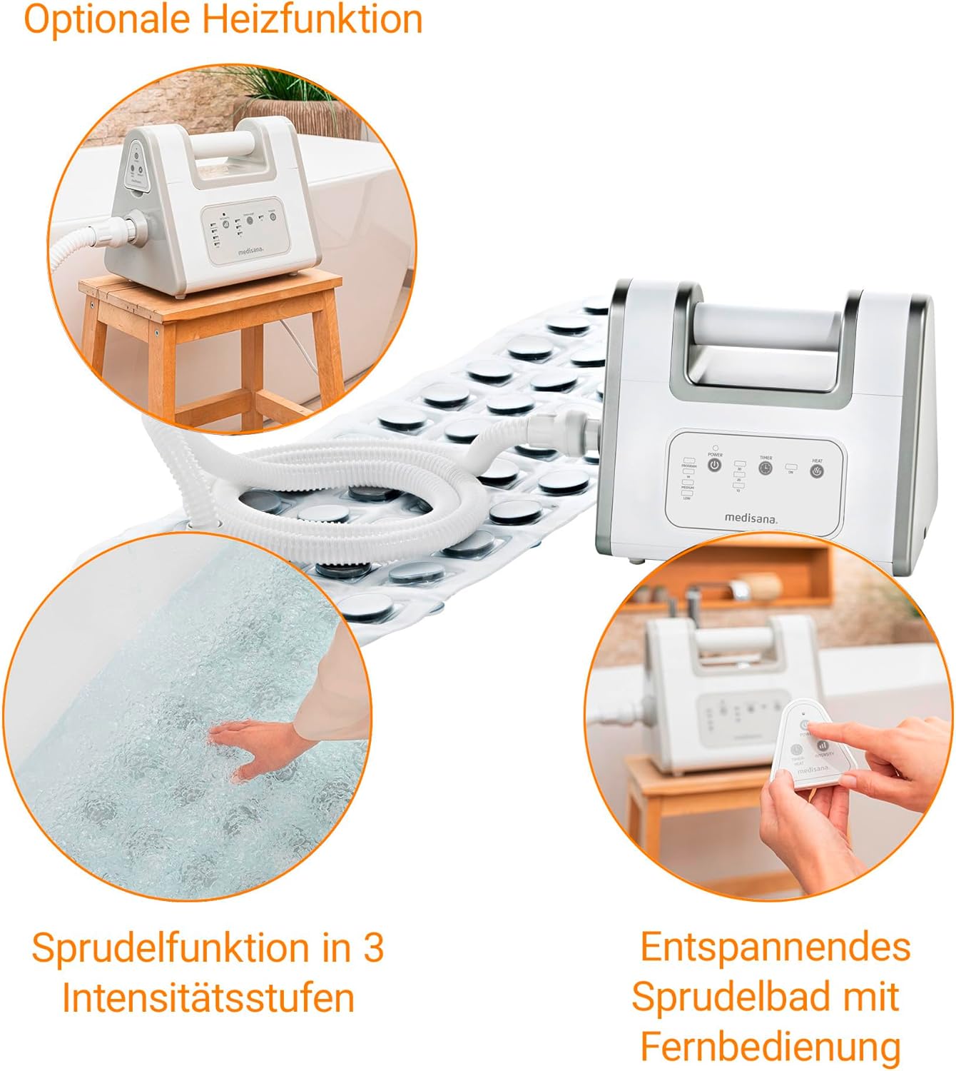 Medisana BBS Air Bubble Mat with Aroma Dispenser Whirlpool Mat