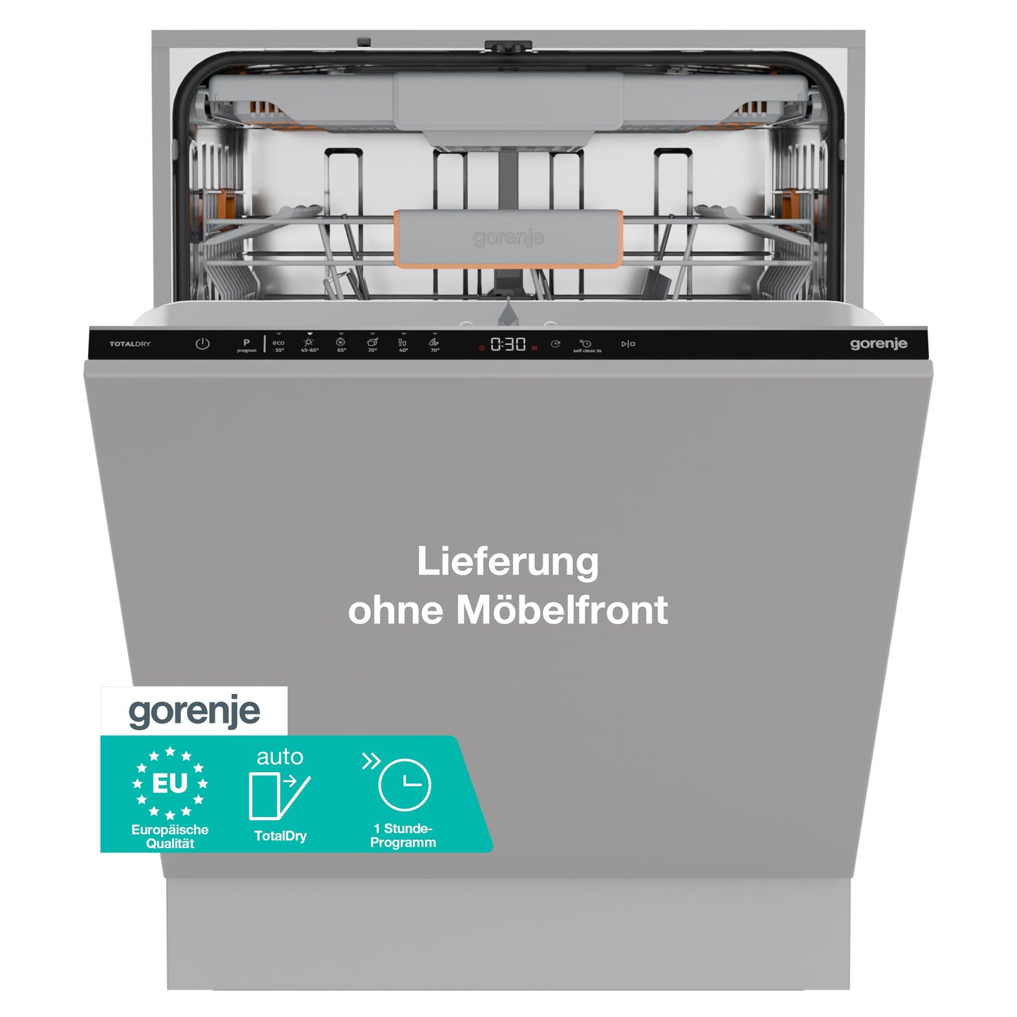 Gorenje GV642C65 Dishwasher/Built-in Unit Front Not Included / Made in EU 60 Width / 14 Place Settings / 6 Programmes / TotalDry / Total AquaStop / SpeedWash / XXL Stainless Steel / Energy Efficiency