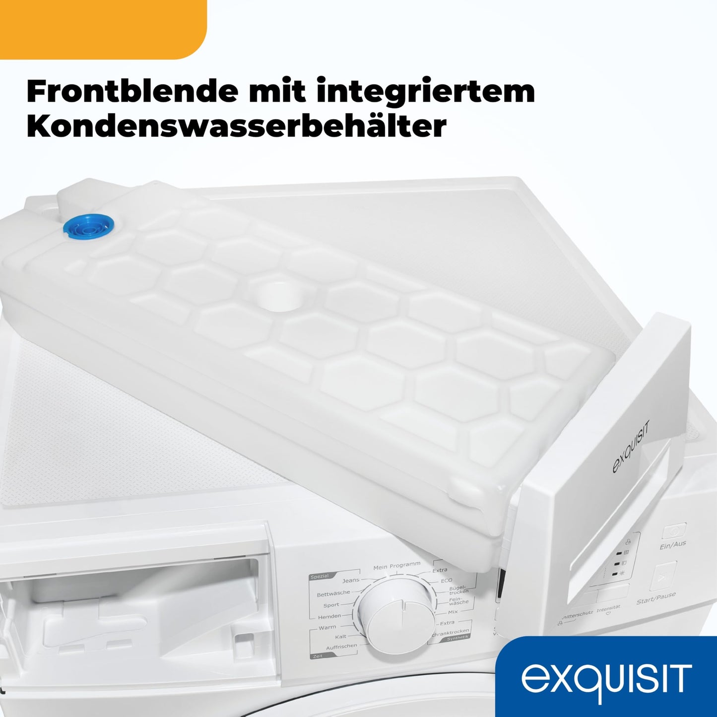 Exquisit Clothes Dryer 7 kg, Dryer, Delay Start, Wrinkle Protection, Exhaust Dryer, 15 Programmes, Child Lock, Energy Class G, TAE70-70 White