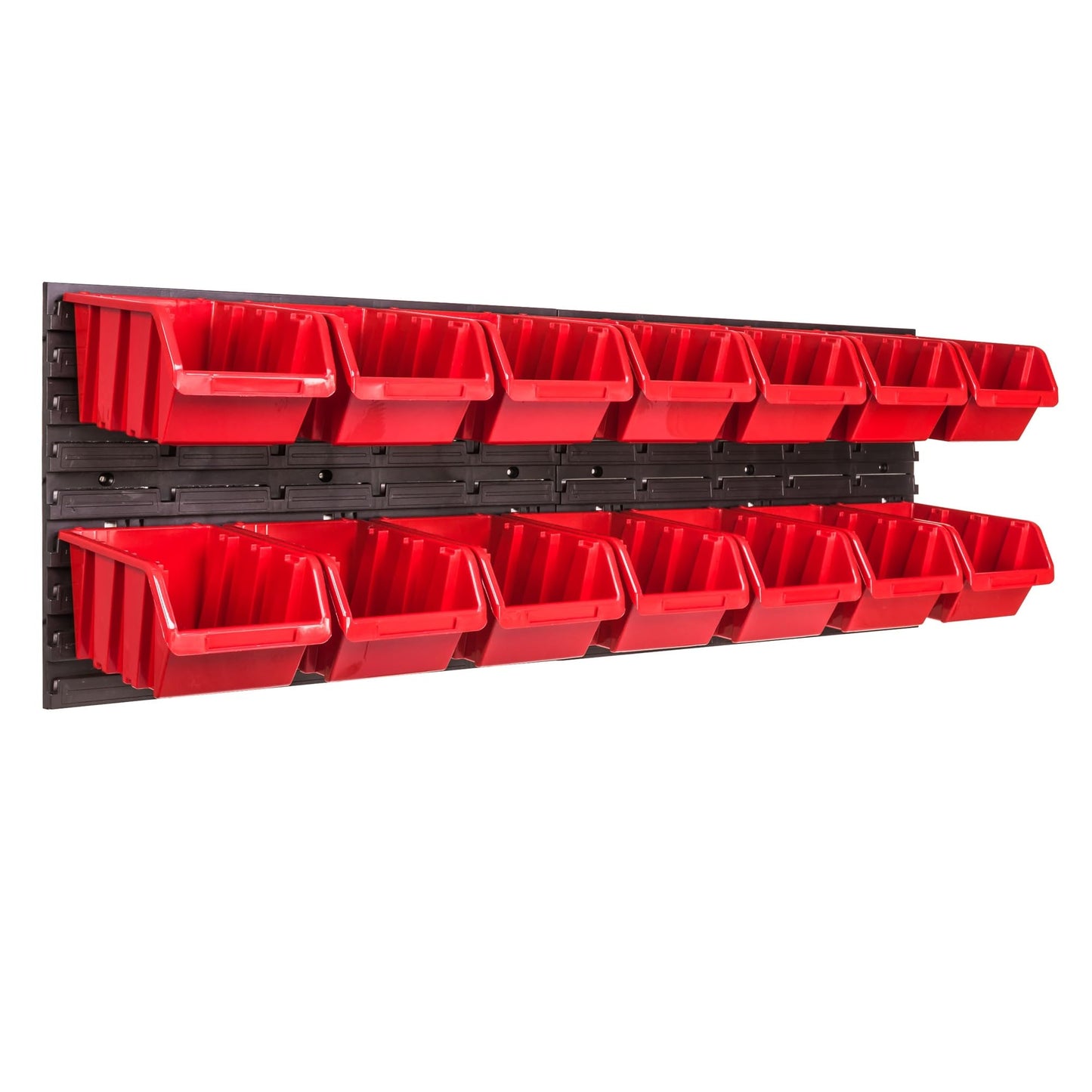 Storage System Wall Shelf 1152 x 390 mm | Pack of 55 | Stacking Boxes Storage Boxes | Extra Strong Wall Plates | Shelf Expandable | Workshop Shelf Storage Shelf Workshop Wall Shelf Boltless Shelf