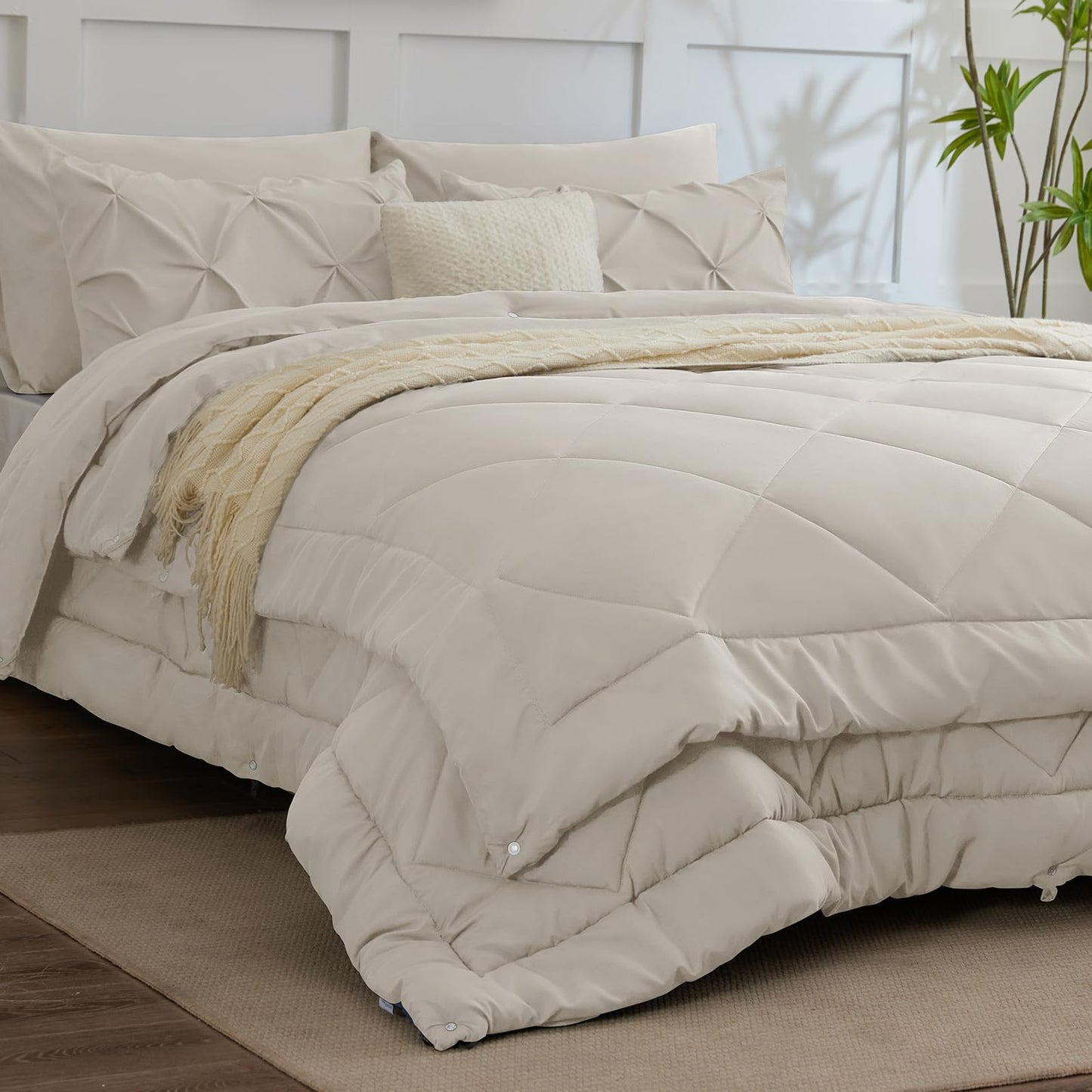 WAVVE Duvet 135 x 200 cm 4 Seasons 2-Piece Grey - All Season Duvet 135 x 200 cm 300 g/m² Summer Duvet 135 x 200 150 gsm = Winter Duvet 450 gsm, Quilt 200 x 135 cm for Four Seasons/Summer/Winter
