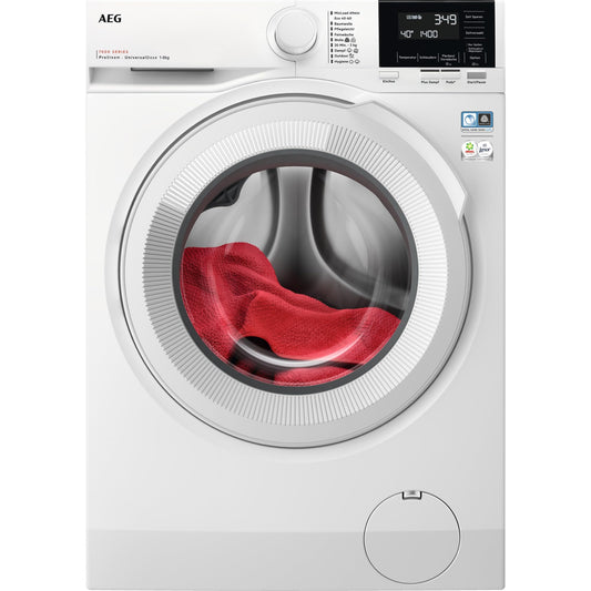 AEG L6AMZ49FL Washing Machine, Series 6000 with ProSense®, 9.0 kg, Quiet, Automatic Volume, Refill Function, Child Lock, Gentle Drum, Water Stop, 1400 rpm