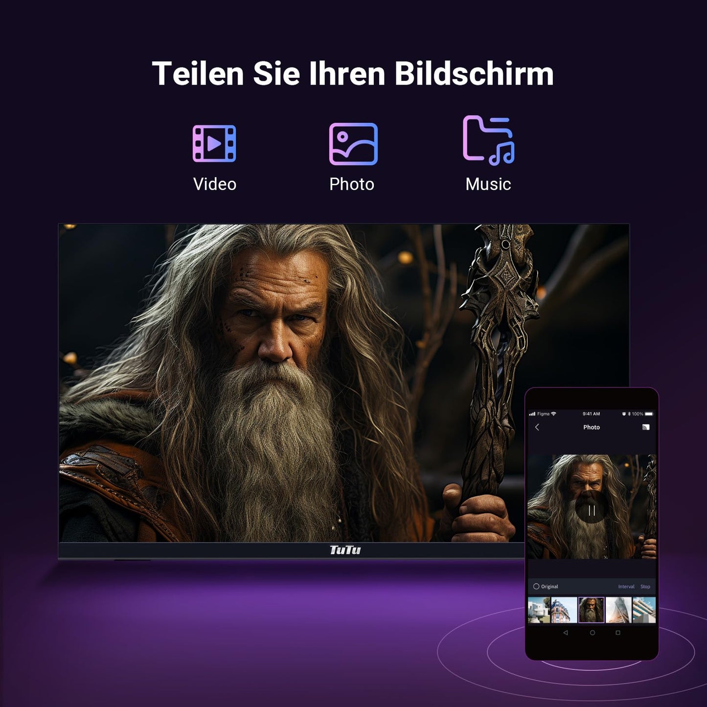 TuTu Smart TV 25 Zoll (64 cm) Full HD VIDAA Fernseher mit WLAN Triple Tuner (DVB-T/T2, DVB-C, DVB-S/S2) APP Store HDMI USB (TUV25FQ1B, 2024)