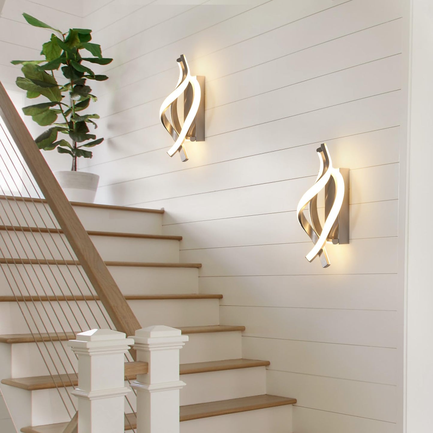 Comely Aluminium LED Wall Light Indoor Gold 22 W 2500 LM Modern Wall Light LED Wall Lighting Neutral Light 4500 K for Living Room Bedroom Hallway