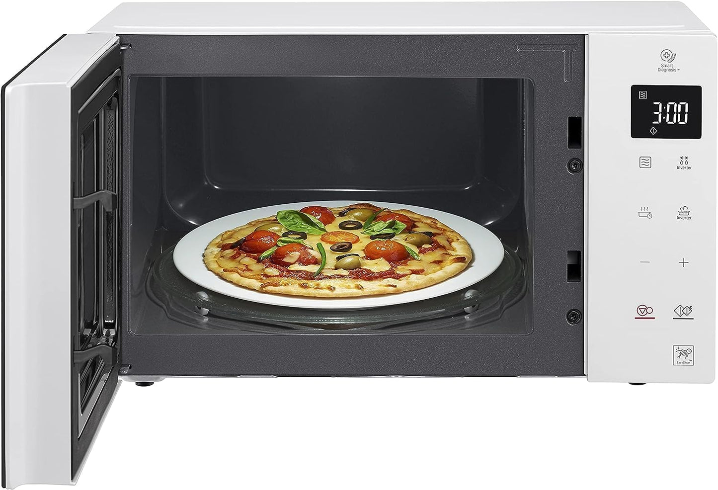 LG MH6535GDS Microwave with Grill and Smart Inverter, 25 L, 1000W Microwave, 900W Grill, Automatic Programs, Easy Clean, Black