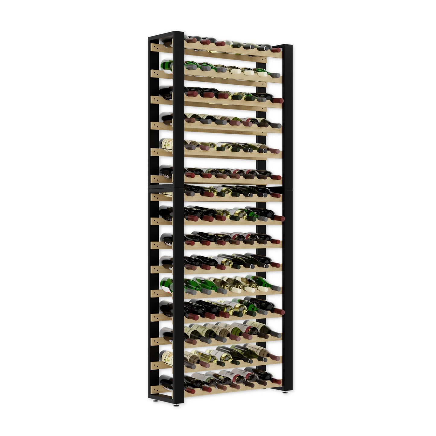 Lenmar RW Series Wooden Wine Rack for Bottles, Loft, Bottles, Wine, Bottle Rack, Cellar Rack, Shelves, Bottle Holder, Wine Stand, etc. (Loft 135, 204 x 104 x 27, 135 Bottles)
