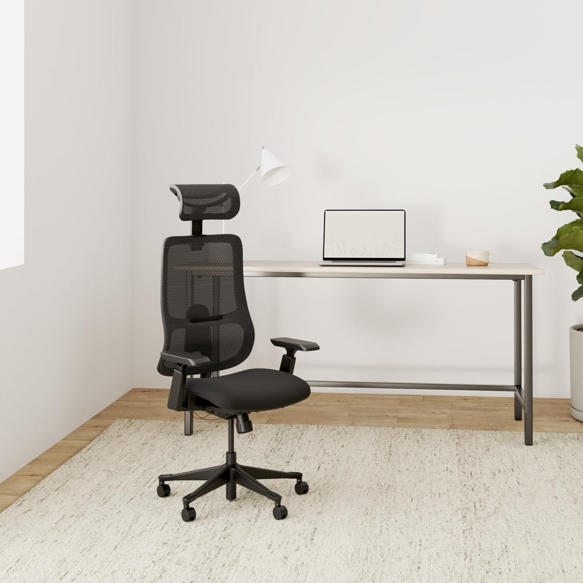 M2 Ergonomic Office Chair, Test Winner with Adjustable Armrest without Headrest for Maximum Freedom of Movement, Back-Friendly, Comfortable Desk Chair for Office and Home Office Chair