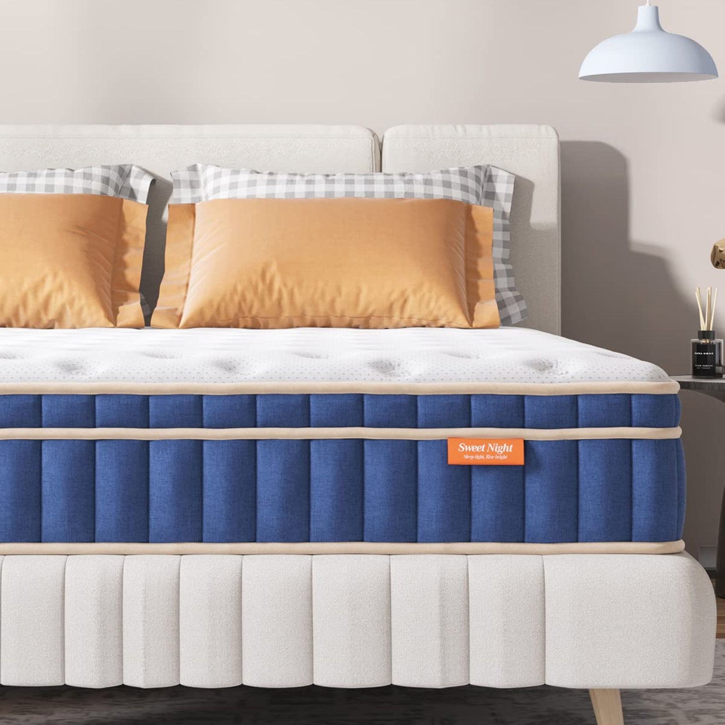 Sweetnight Mattress 160 x 190 cm, Pocket Spring Core Mattress with 7-Zones, Breathable, Orthopaedic, Height 20 cm, Hardness H4