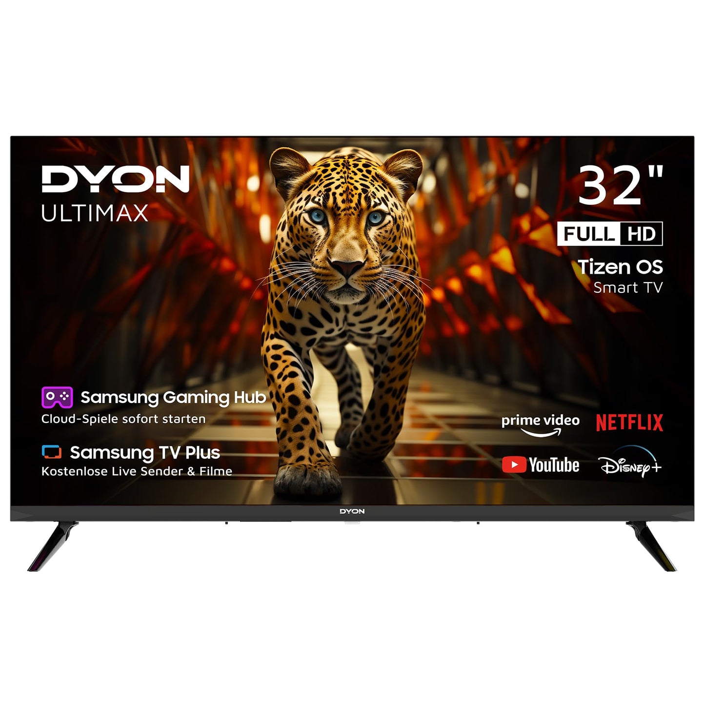 DYON ULTIMAX 43F-TI - 43 Inch (108 cm) Full HD Smart TV with Samsung Tizen OS, Triple Tuner (DVB-C/-S2/-T2), Samsung Smart & Gaming Hub, Prime Video, Netflix, Disney+ [2025]