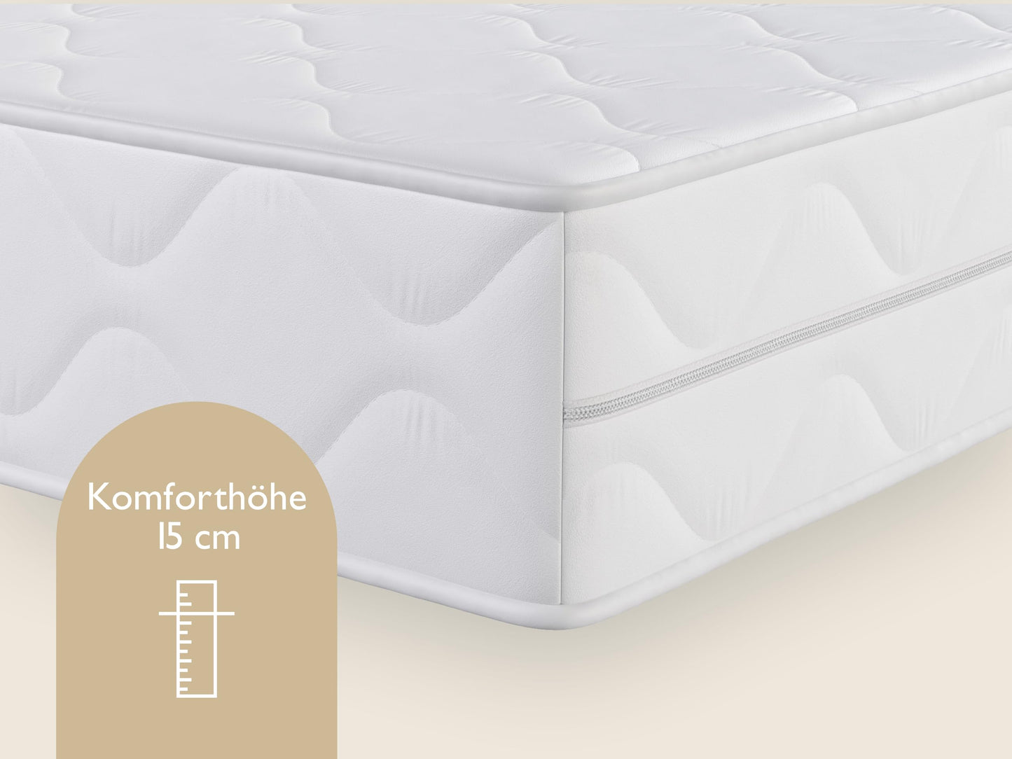 Badenia Trendline BT100 2-in-1 Duo XXL orthopädische 7-Zonen Komfortmatratze, 22 cm hoch, Härtegrad 3 und 4, 140 x 200, Öko-Tex Zertifiziert, produziert nach deutschem Qualitätsstandard