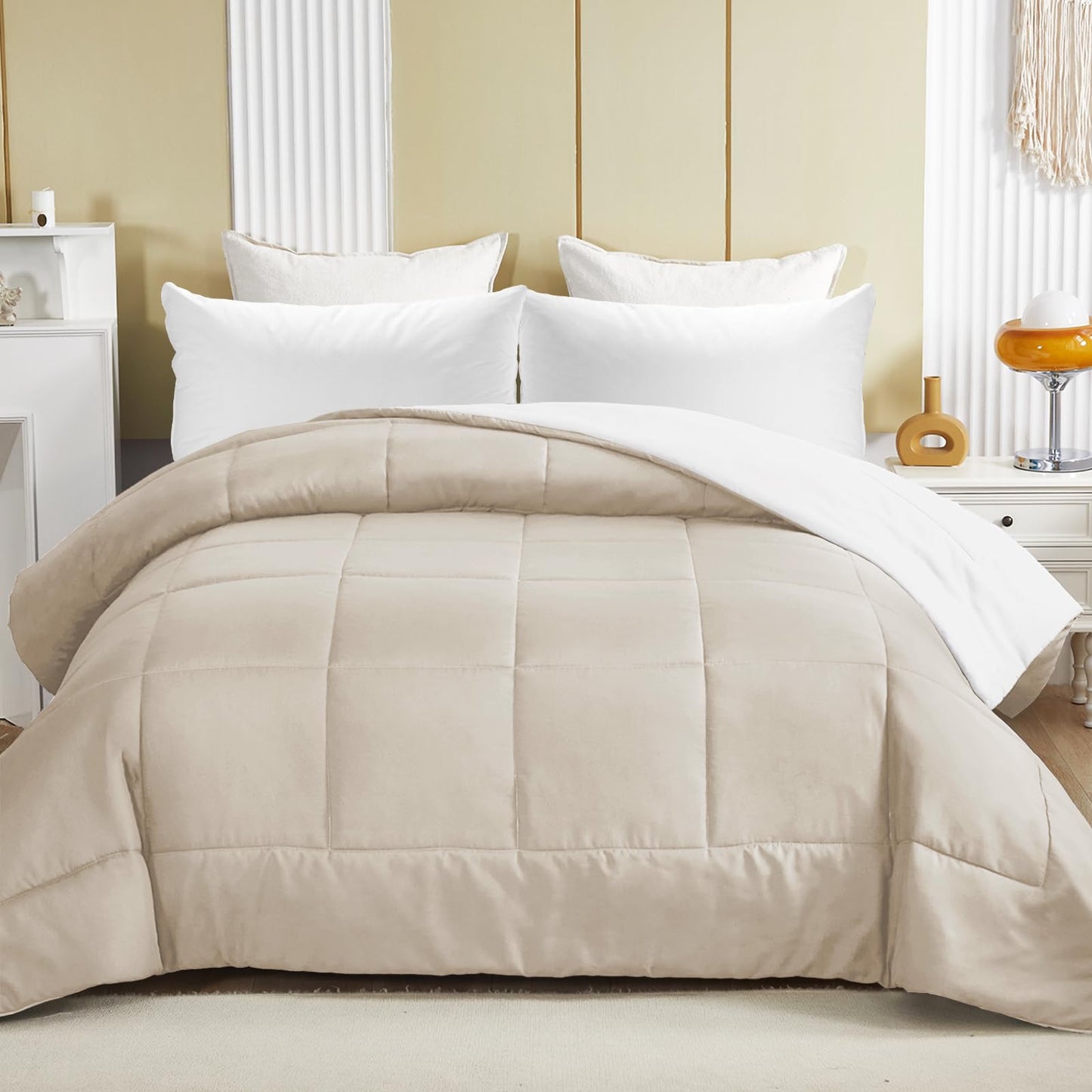 Exclusivo Mezcla 4-Season Duvet 155 x 220 cm, Warm and Light Sleeping Blanket without Cover, Turquoise/Aqua