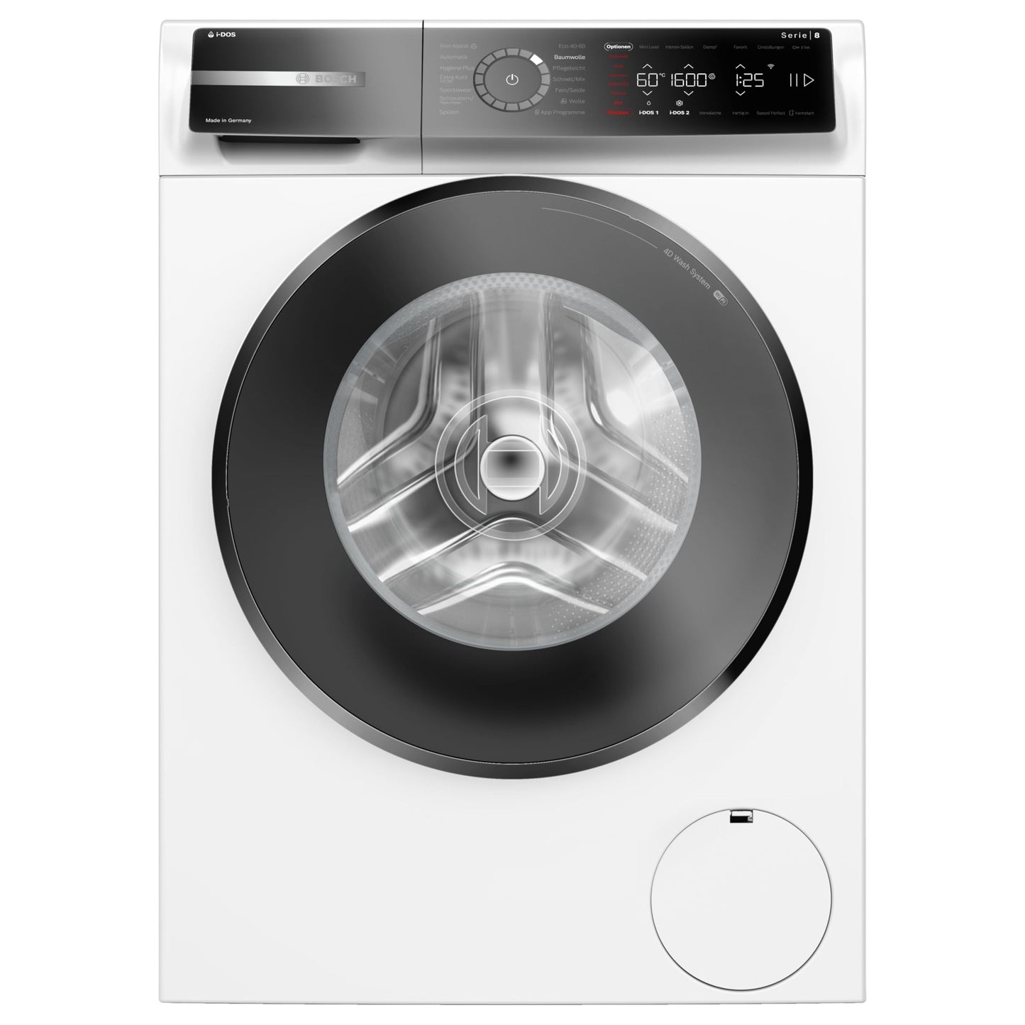 Bosch WUU28T70 Series 6, Washing Machine 8 kg, 1400 rpm, Undermountable, Quick Wash with SpeedPerfect, Refill Function, Hygiene Plus, Vario Drum, Quiet Thanks to EcoSilence Drive, LED Display, White