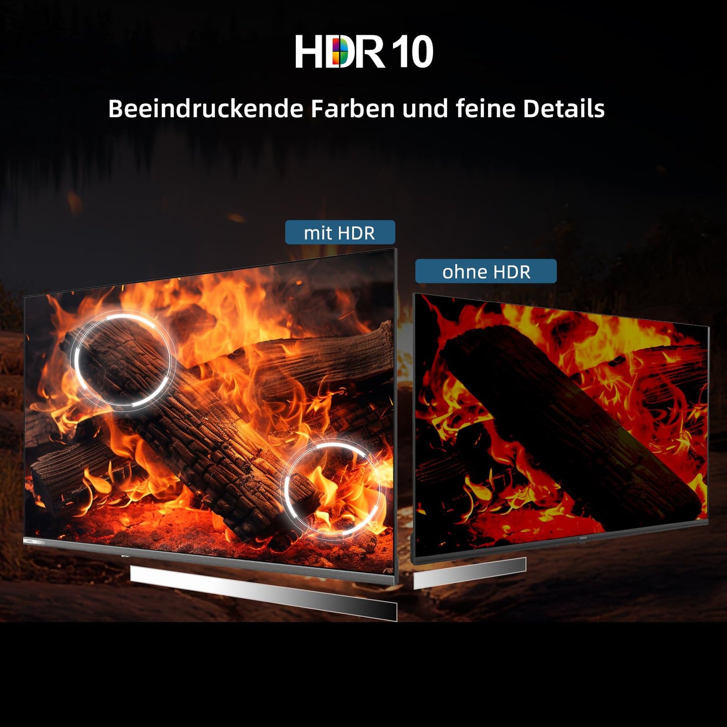 CHIQ L40FT 40 Zoll, Full HD, (100 cm) Smart Fernseher, HDR10, Dolby Audio & DBX-tv, Triple Tuner DVB-C/T2/S2, Integrierter Chromecast, Metall Randlos Design