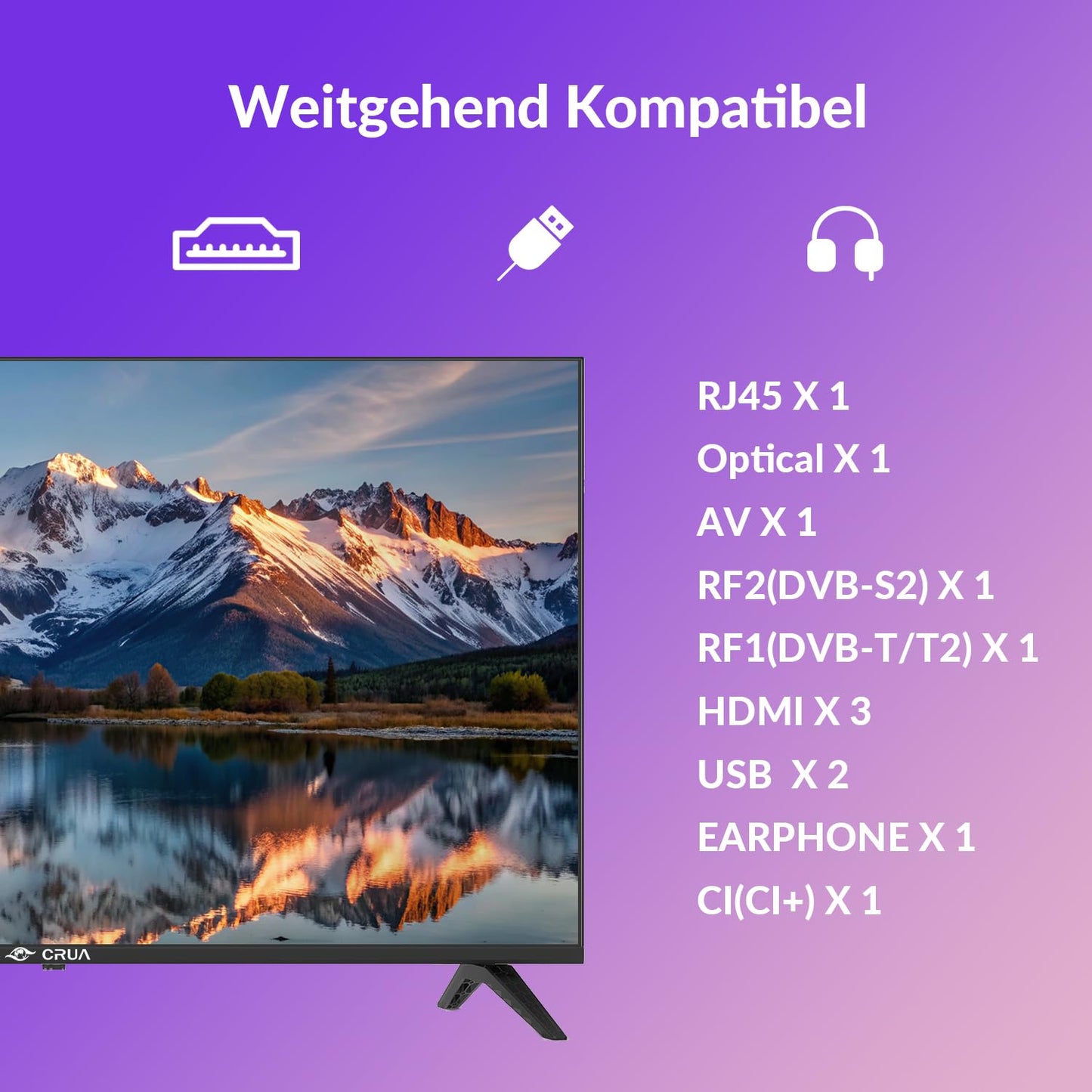 VIDAA Smart TV, 127 cm (50 Inch) TV, 1920 x 1080P Full HD TV, LED TV with HDMI/USB/AV IN/Triple Tuner DVB-T2/T/C/S2/Compact and Smart for Your Home, Black [Energy Class E]