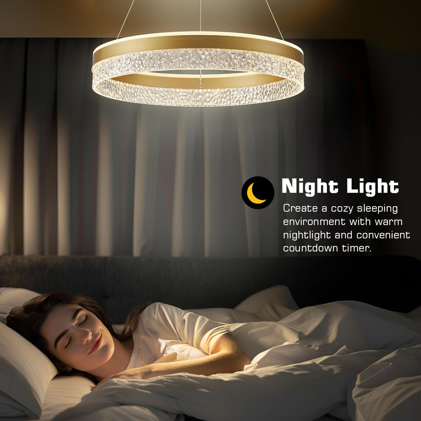 KSIBNW 3 Ringen Moderne LED Hängelampe Esstisch,45W LED Hängeleuchte & Pendelleuchten Höhenverstellbar für Esszimmer Wohnzimmer,Dimmbar Hängeleuchte Aluminium Mit Fernbedienung,3000K-6500K,Schwarz