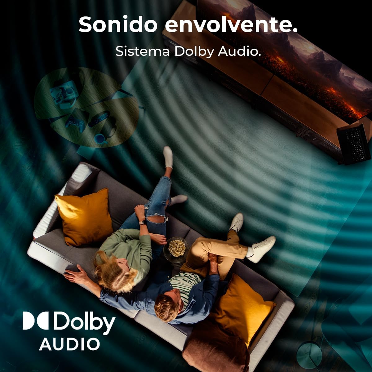 Cecotec Smart TV - LED-Fernseher mit 40 Zoll, Full HD-Auflösung - A5 Serie ALF50040. VIDAA Smart TV, Dolby Audio, integriertes WLAN, 3 HDMI und 2 USB, 16W Lautsprecher