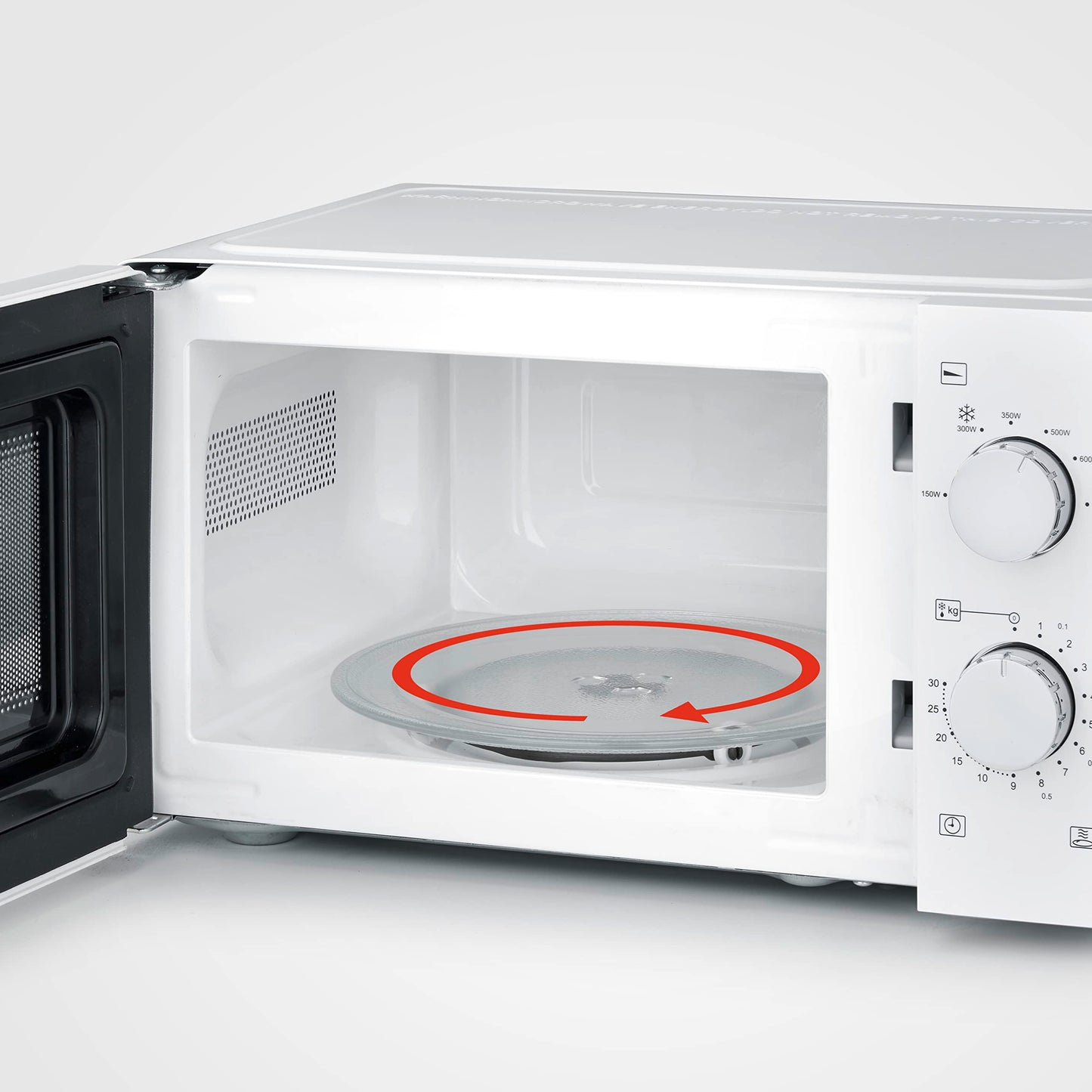 SEVERIN MW 9180 Solo, for Defrosting and Heating, Microwave Device with Turntable and 6 Power Levels, Design - Black Complete, 700 W, 19 L Capacity