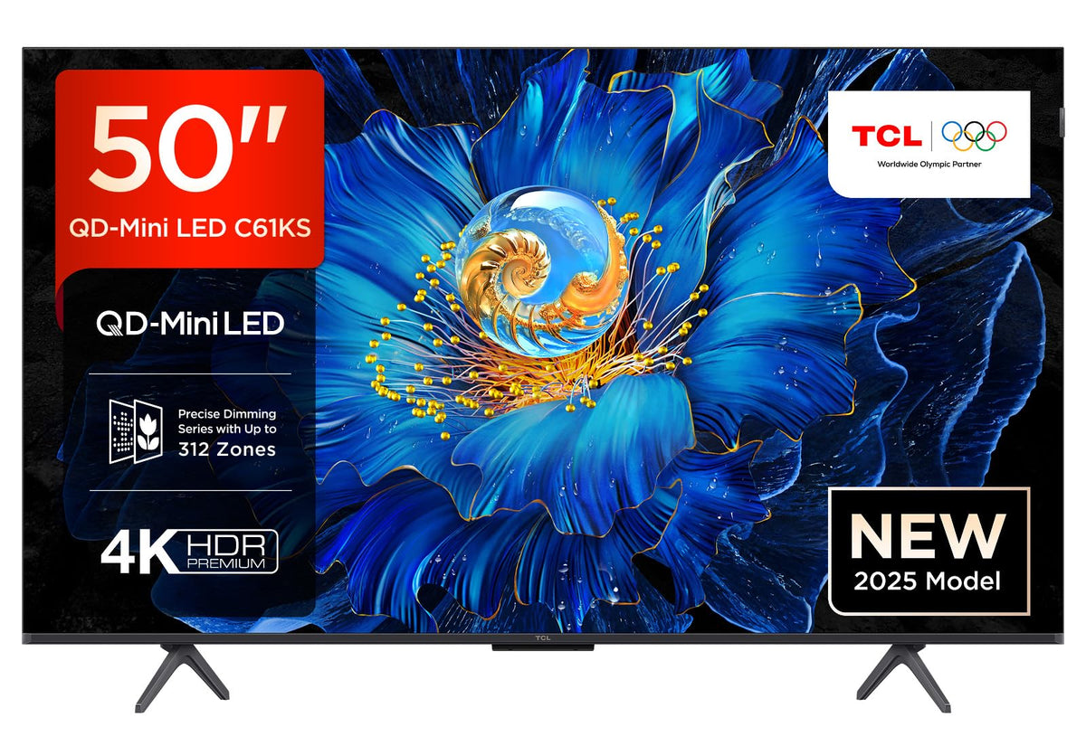 TCL 43T69C 43 Zoll QLED, Direct LED TV, 4K HDR TV, Smart Google TV (Dolby Vision & Atmos, Game Master, Motion Clarity, Kompatibel mit Google Assistant & Alexa)