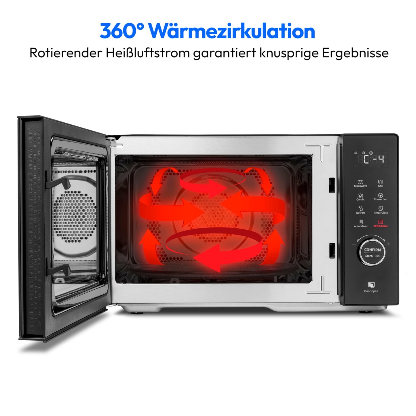 MEDION MD12011 Microwave (20 Litres, 800 Watt, 5 Microwave Levels, Defrost Function, Timer, Glass Plate, Compact, Black