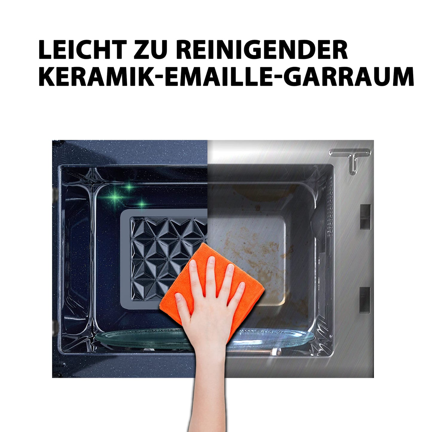 Toshiba MW3-AG20PE(BK) Mikrowellen mit Grill 20L 3-in-1 Mikrowellenherd, Chef-Abtauung, Mikrowelle, Grill, Kombi, 5 Leistungsstufen, 8 Automatikprogrammen, Einfacher Reinigung, Schwarz