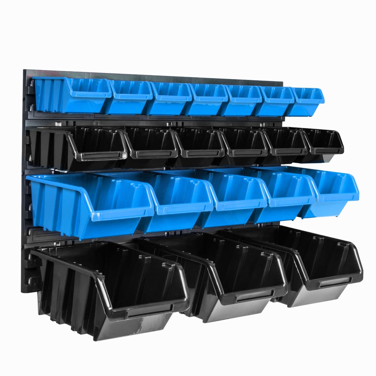 botle Storage System Wall Shelf 576 x 390 mm, Pack of 35 Boxes, Stacking Boxes, Storage Boxes, Extra Strong Wall Plates, Expandable Shelf, Workshop Shelf, Storage Shelf, Workshop Wall Shelf, Boltless