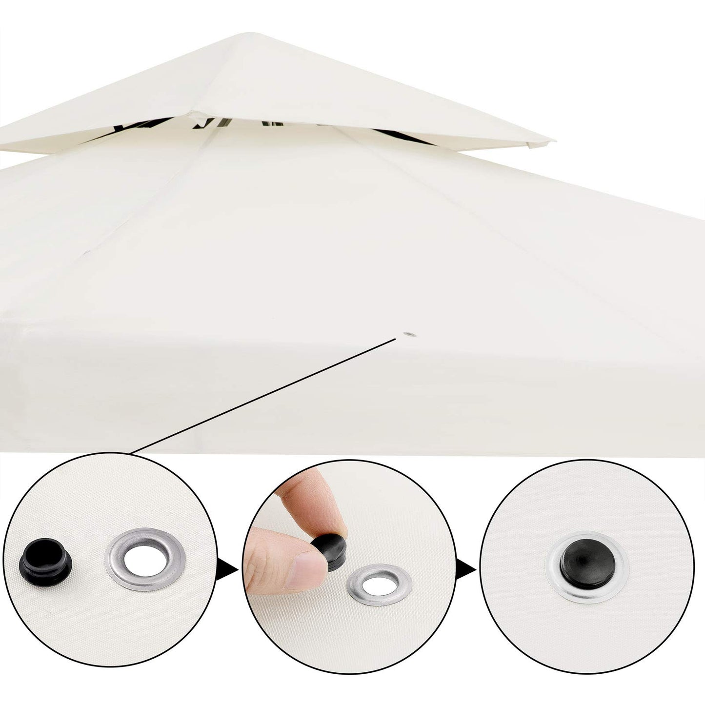 Casaria Lorca Gazebo Garden Tent 3 x 3 m Metal Water-Repellent Luxury