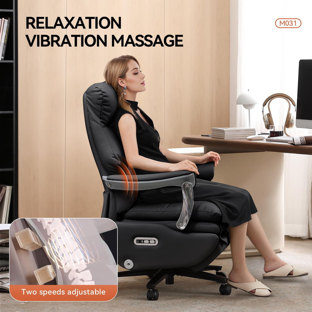 EMIAH Chefsessel mit Massage Bürostuhl mit Fußstütze Ergonomischer Elektrischer Breiter Computerstuhl Groß und hoch Schreibtischstuhl Zero Gravity Swivel Recliner Chair für Zuhause (Khaki)