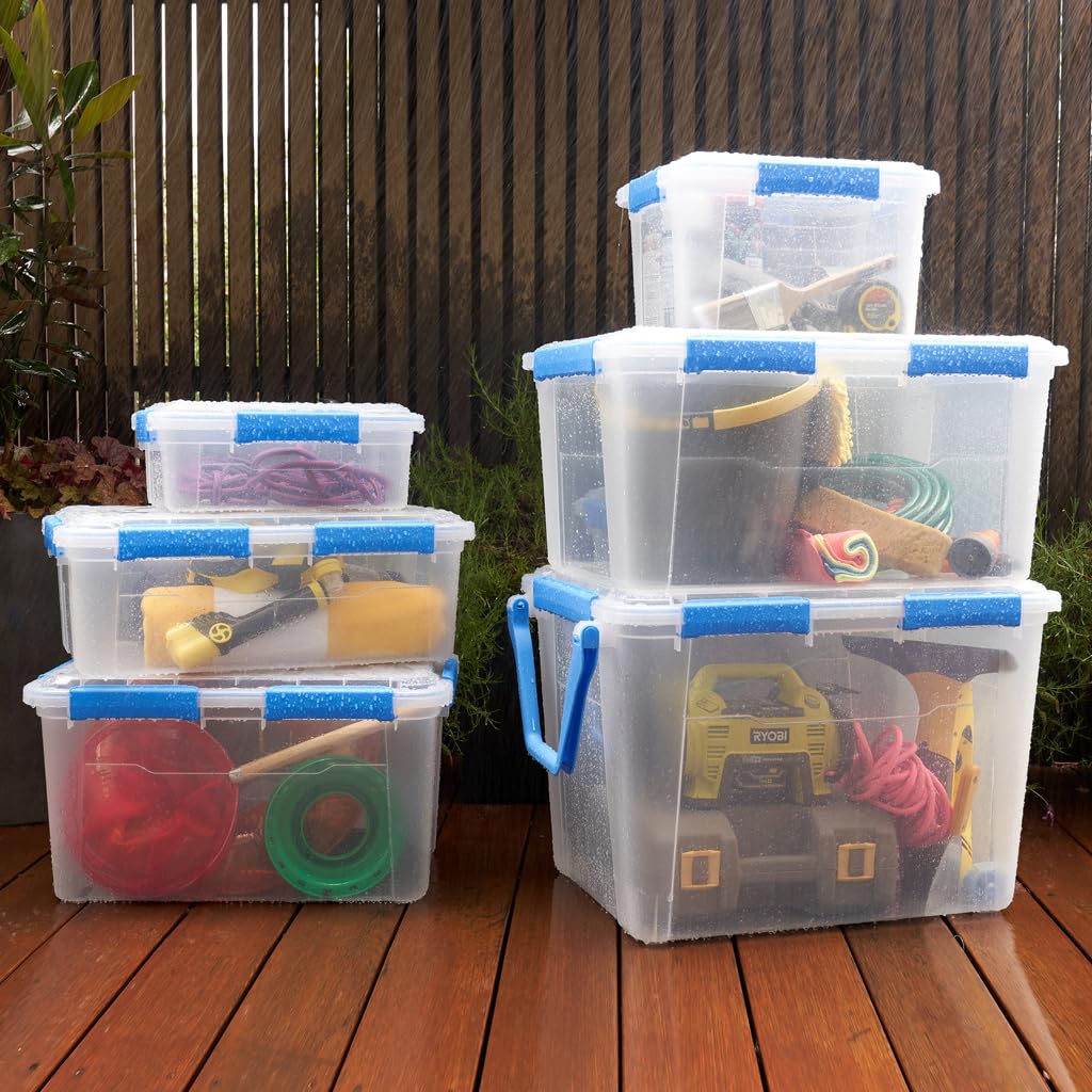 Kreher® Waterproof Storage Box with Lid and Silicone Seal (IP67) Made of Durable Plastic in Various Sizes. Ideal for Wet Rooms, Basements, Garages, Camping etc. (2.50 Litres)
