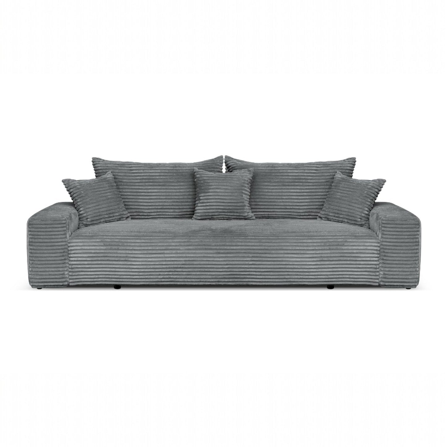 Cordo Sofa Bed 265 x 150 cm with Bed Box - Cord Sofa TILIA Wide Corduroy, SoftTouch Comfort, Nosage Spring, Removable Cushions, Easy Clean & Pet Friendly (Bronze)