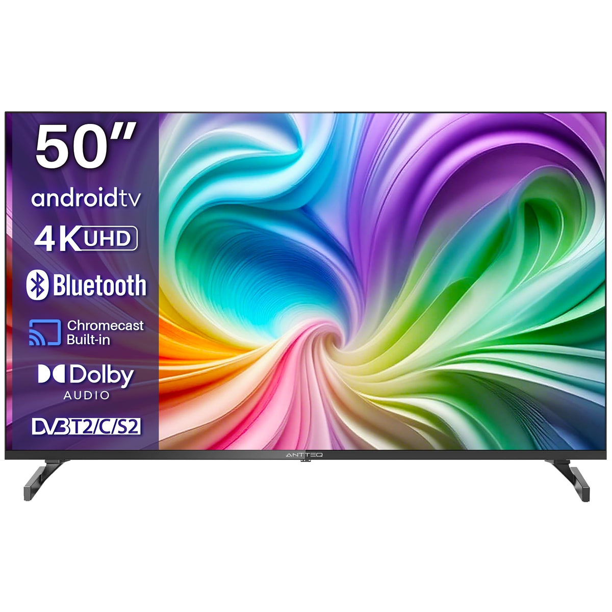 AB50D1 Fernseher 50 Zoll (TV 127 cm), Dolby Audio, LED, Triple Tuner DVB-C / T2 / S2, CI+, HDMI, Mediaplayer per USB, digitaler Audioausgang, incl. Hotelmodus