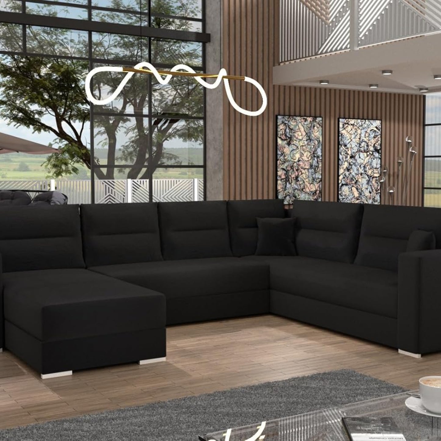 Generisch Captain U Sofa Set with Sleep Function Living Landscape