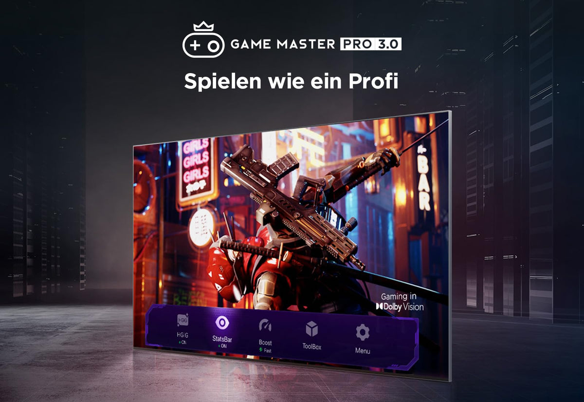 TCL 43T69C 43 Zoll QLED, Direct LED TV, 4K HDR TV, Smart Google TV (Dolby Vision & Atmos, Game Master, Motion Clarity, Kompatibel mit Google Assistant & Alexa)