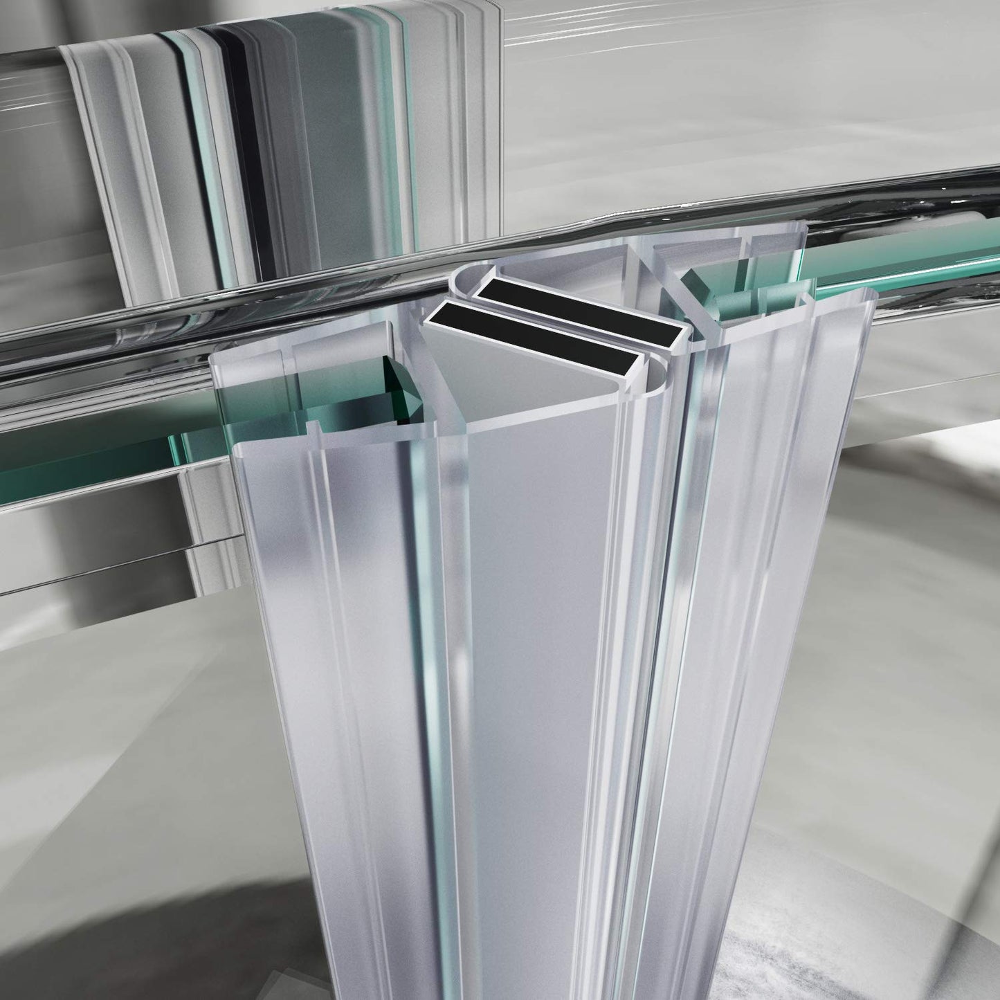 SONNI Shower Cubicle 80 x 80 Corner Entry, Round Shower with Frame Nano Glass for Easy Cleaning, Shower Enclosure Shower Door, Height 195 cm