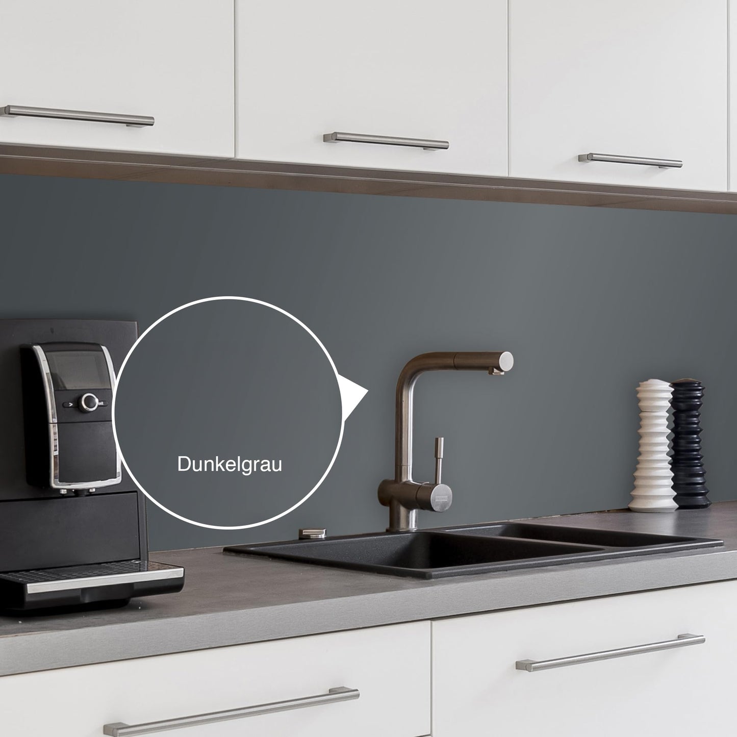 WALLando Premium Kitchen Splashback, Custom Size - Easy to Fit PVC Wall Cladding for Kitchen - Heat Resistant Plastic Panel Splash Guard - White