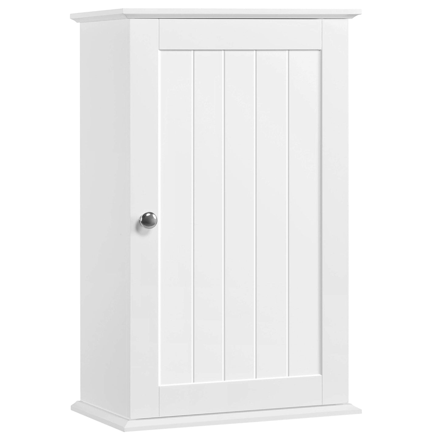 Yaheetech Wall Cupboard, Wall Cabinet with One Door, Bathroom Cabinet, Kitchen Cabinet, Medicine Cabinet in White, 35 x 21 x 55 cm