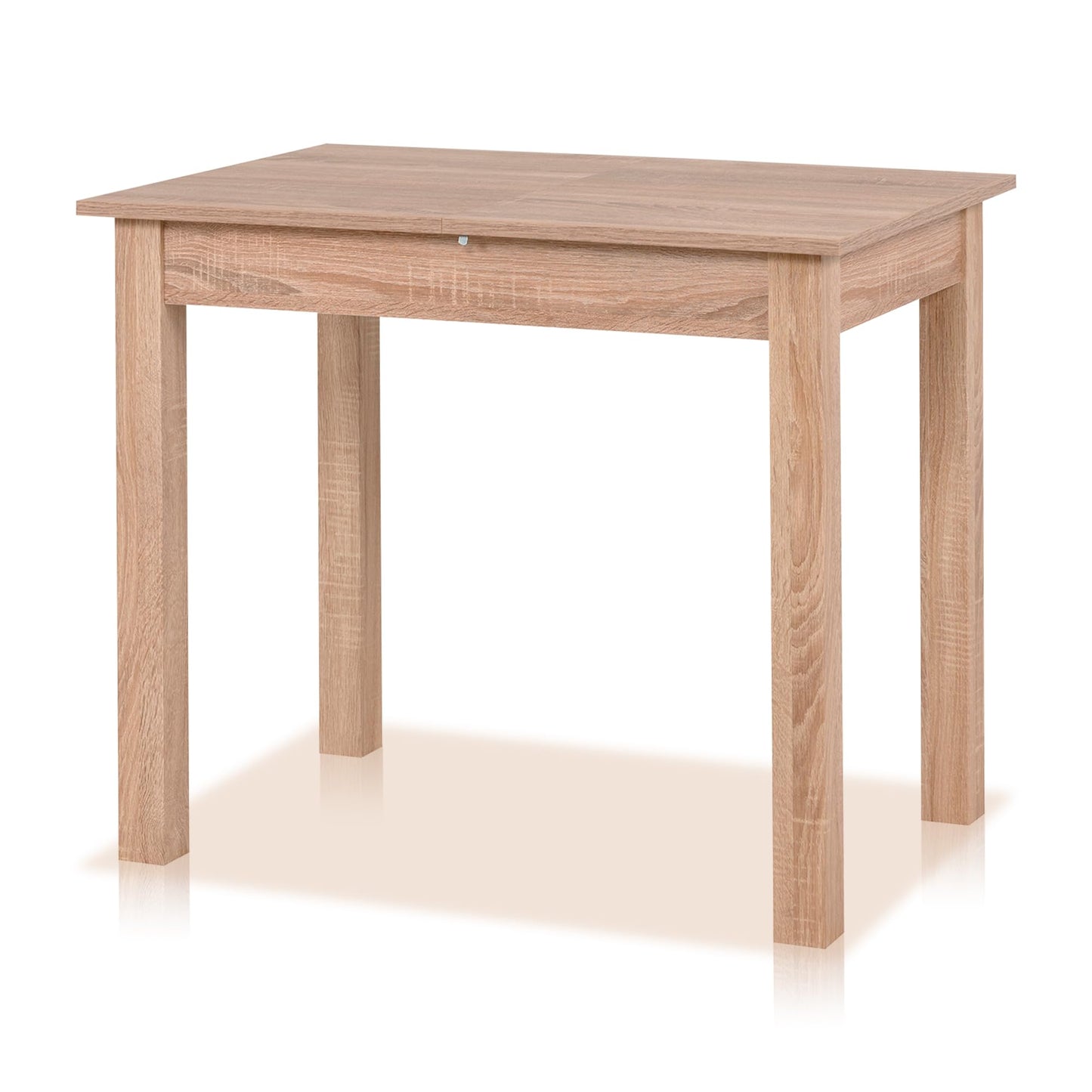 smart Dining Table 90 x 60 cm Branch Oak, Kitchen Table Extendable up to 130 cm, Dining Room Table Made of Wood Material Including Expandable Extension Plate, Modern Table for up to 6 People