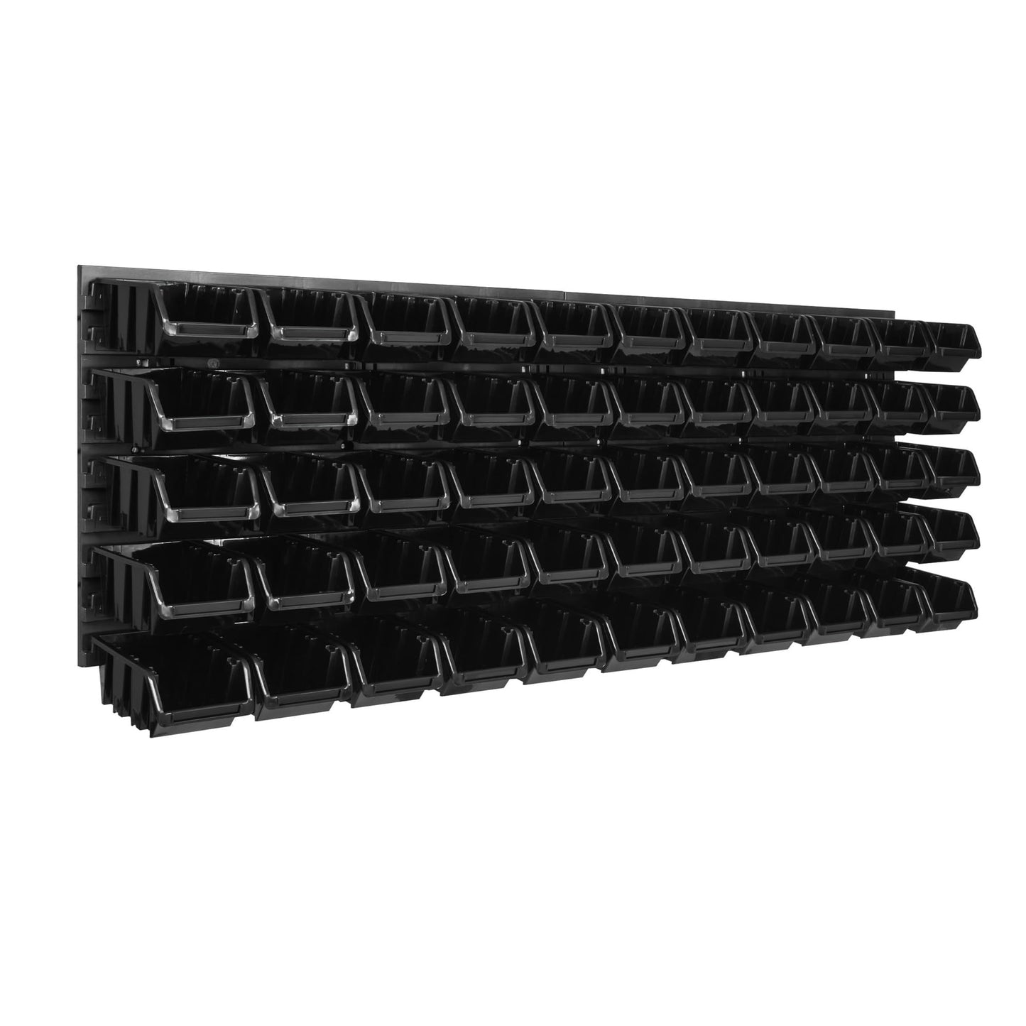 Storage System Wall Shelf 1152 x 390 mm | Pack of 55 | Stacking Boxes Storage Boxes | Extra Strong Wall Plates | Shelf Expandable | Workshop Shelf Storage Shelf Workshop Wall Shelf Boltless Shelf