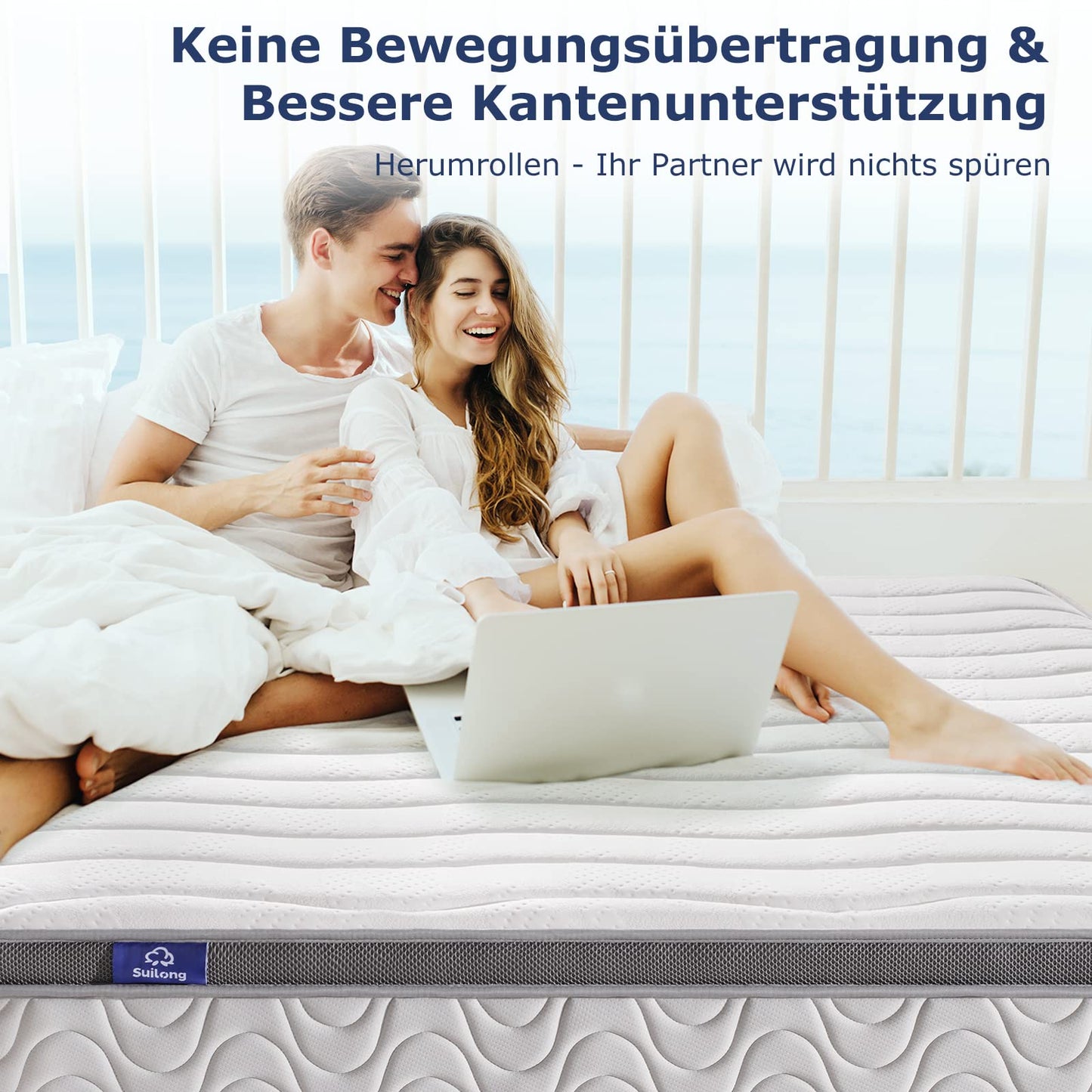 SuiLong Mattress 140 x 200 cm, Height 30 cm Pocket Spring Mattress 7-Zone Hardness H3 H4 with Memory Foam Comfort Spring Mattress, 100 Nights Trial Sleep