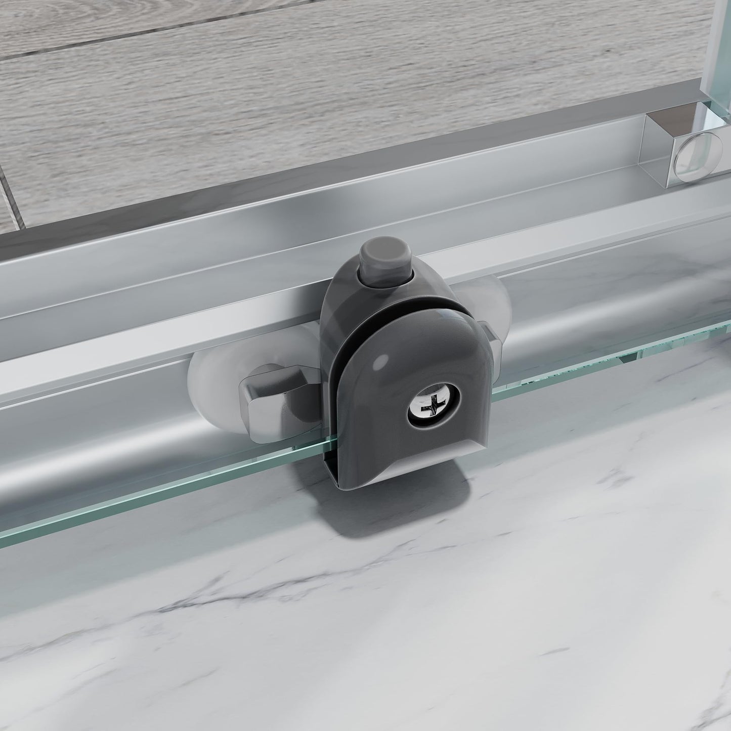 SONNI Sliding Shower Door 120 cm Shower Enclosure Glass Sliding Door Height 185 cm Clear Glass Shower Screen Shower Cubicle