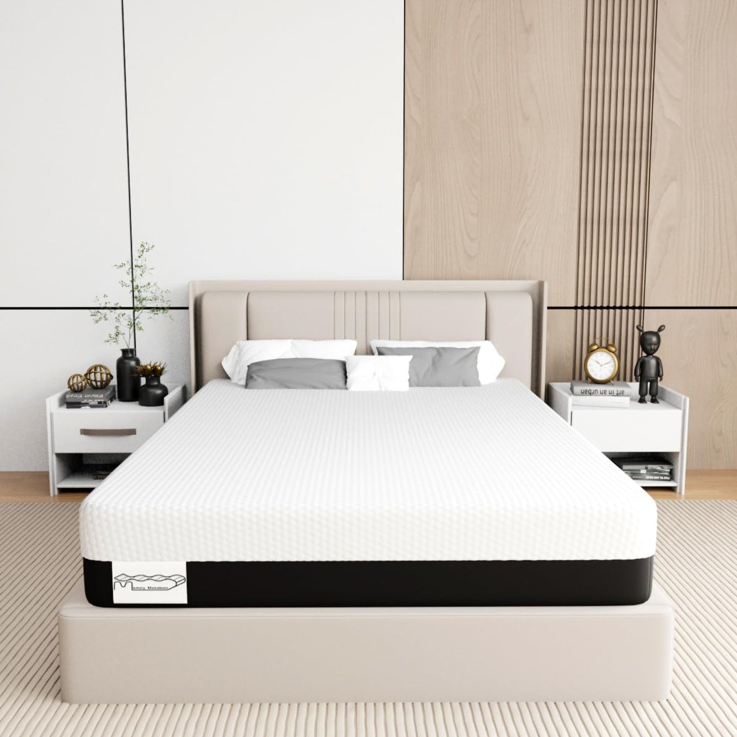 Memory Matratzen Mattress 180 x 200 cm, Double Bed Mattress 20 cm High, Cold Foam Mattress, Gel Memory Foam Mattress, Hardness Levels H2 and H3, 7 Zones for Comfort and Durability (180 x 200 x 20 cm)