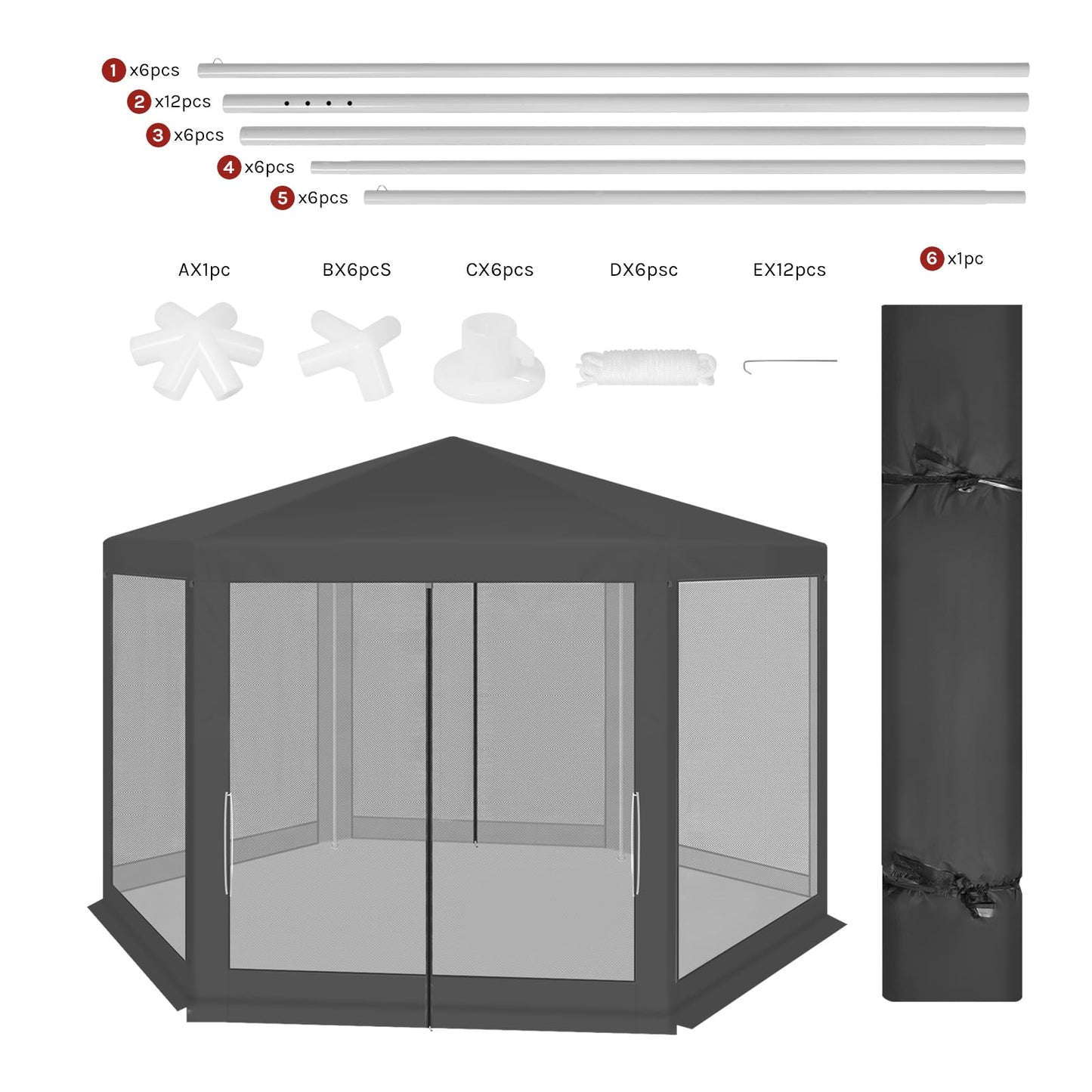 WOLTU Gazebo 3.8 x 3.3 m Square Garden Gazebo with Side Walls Mosquito Net Garden Arbour Metal Party Tent Easy Assembly without Tools for Garden Patio Yard Blue