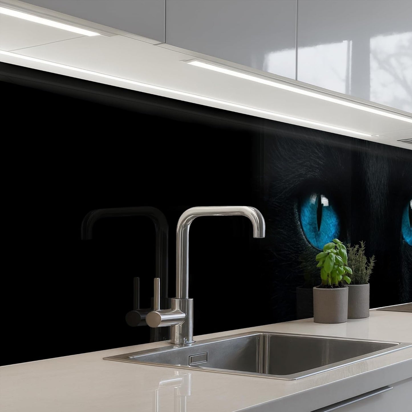 Back Wall Kitchen 60 x 80 cm Back Wall Protection Self-Adhesive Splash Guard Kitchen Back Wall Kitchen Front Kitchen Self-Adhesive Kitchen Back Walls Black - Marble - Gold - Nerf